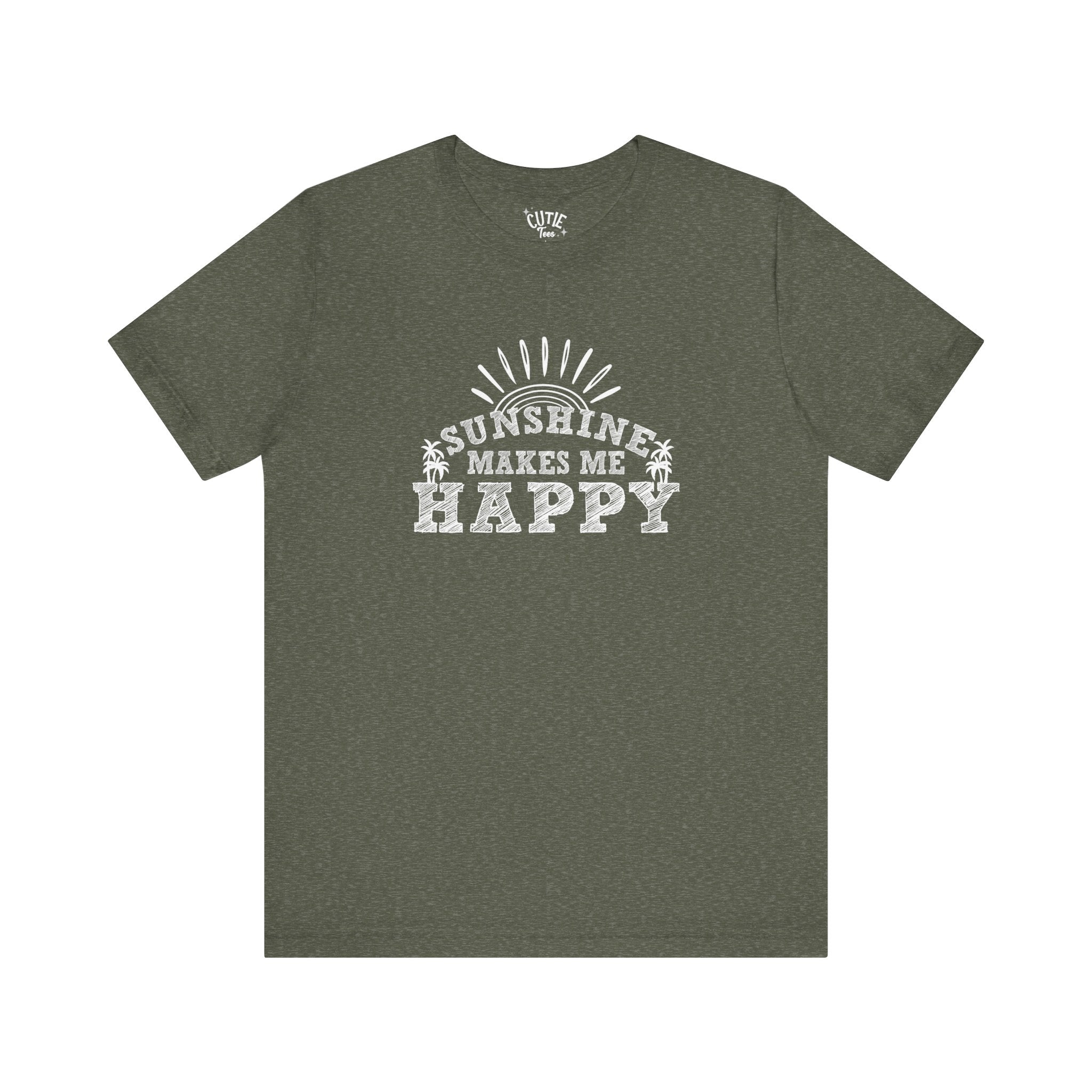 Sunshine Makes Me Happy Tee, Unisex T-Shirt for Positive Vibes, Gift for Friends, Summer Apparel, Motivational Shirt
