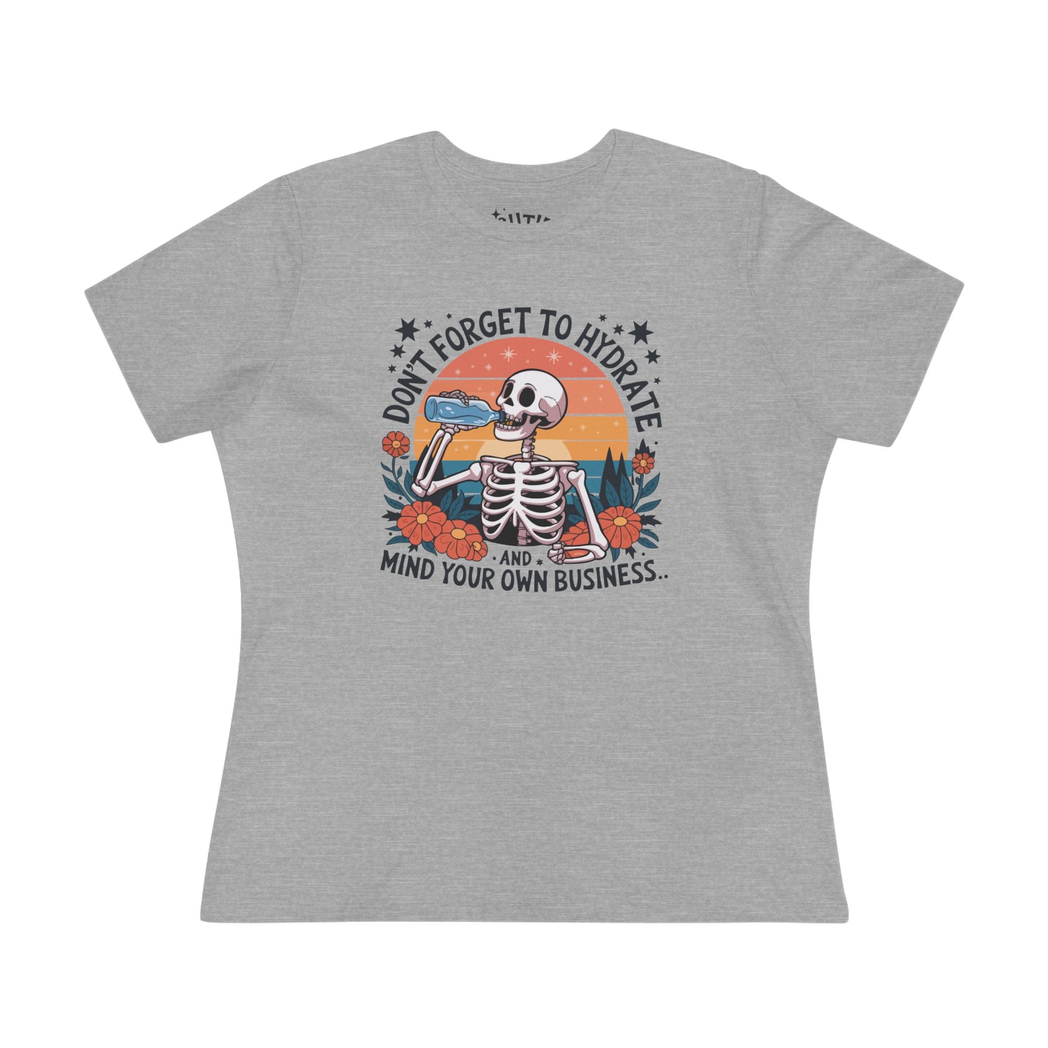 Skeleton Hydration Women's Tee - Funny Graphic Retro Boho Shirt