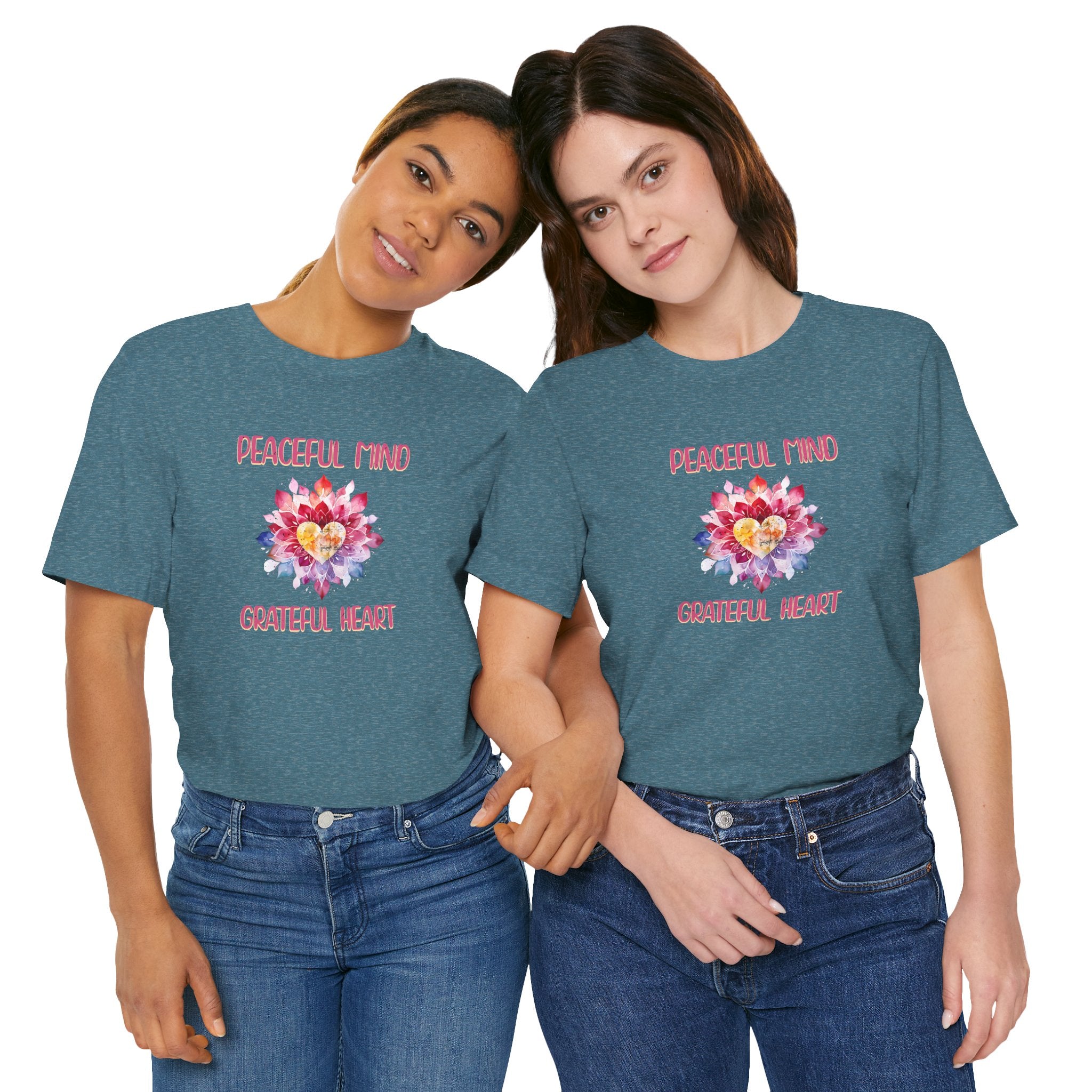 Peaceful Mind Grateful Heart Lotus Tee