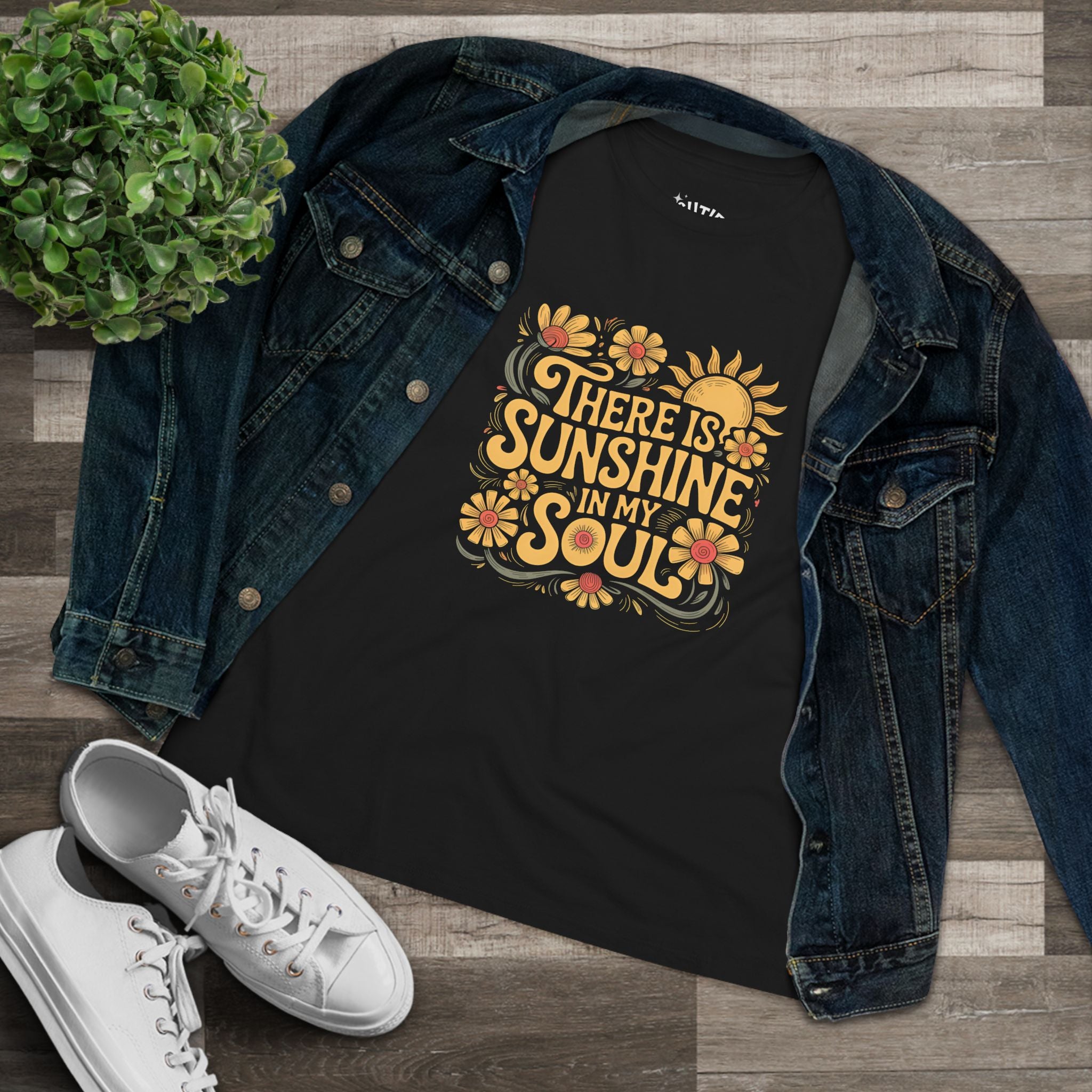 There is Sunshine in My Soul Women's Tee - Inspirational, Gift for Her, Summer Vibes, Casual Wear, Positive Quote Shirt