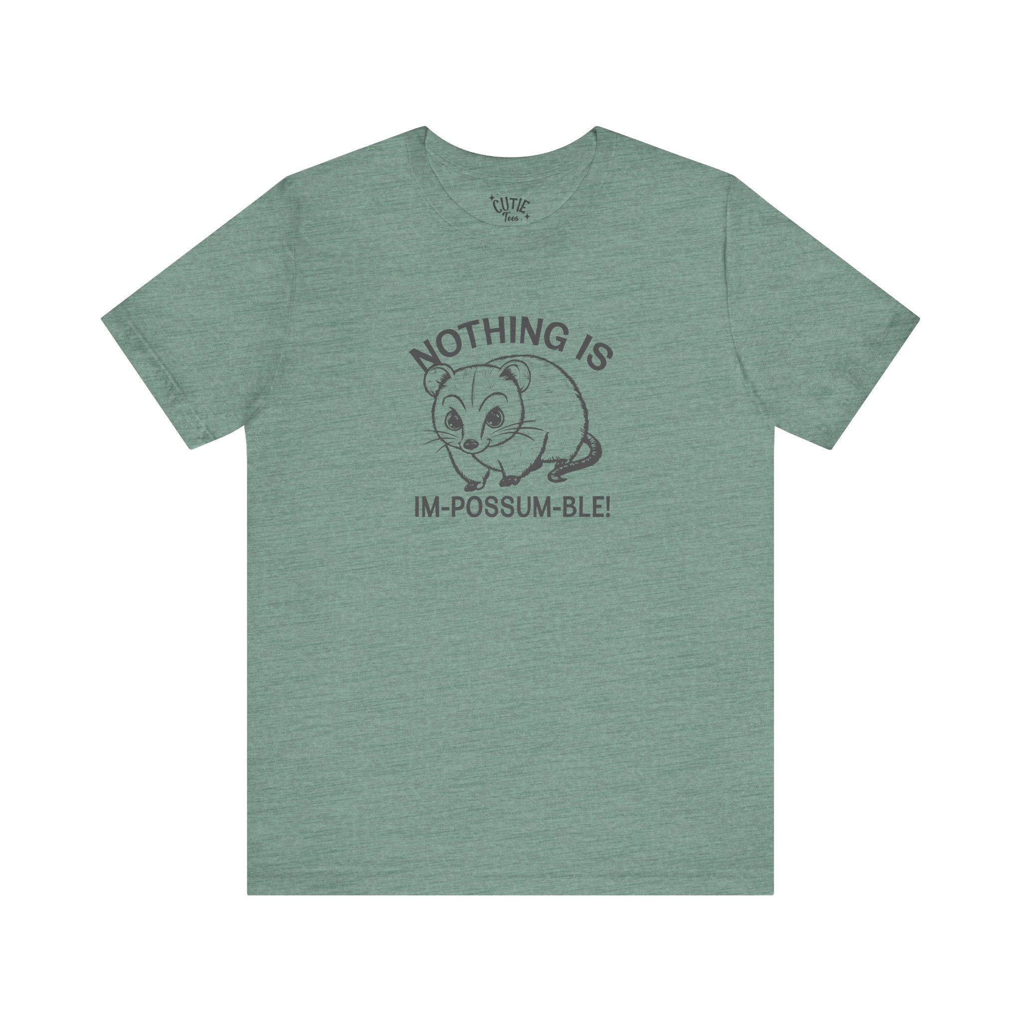Possum Inspirational Tee - Im-Possum-Ble Unisex Jersey Tee – Cute Animal Humor Shirt for Gifts, Casual Wear, Birthdays, Animal Lovers, Celebrations
