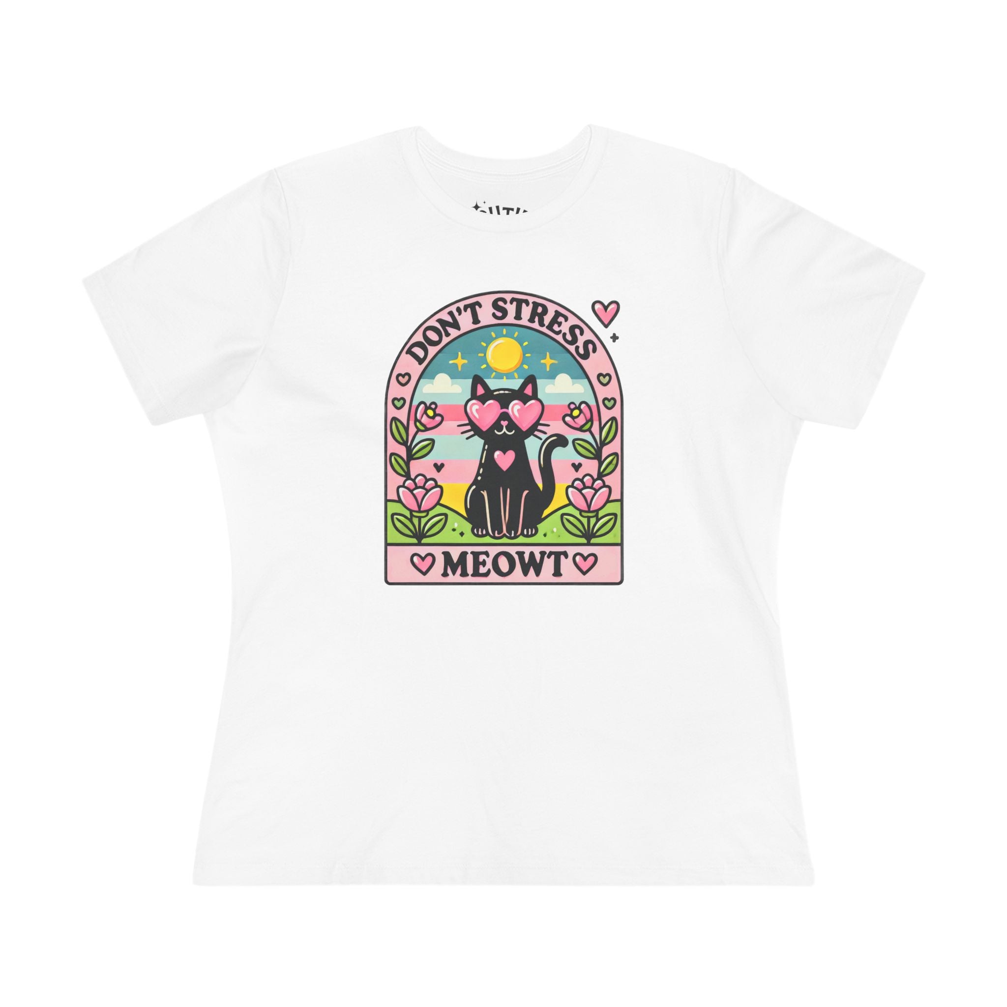 Cat Tee - Don't Stress MEOWT - Women's Cotton
