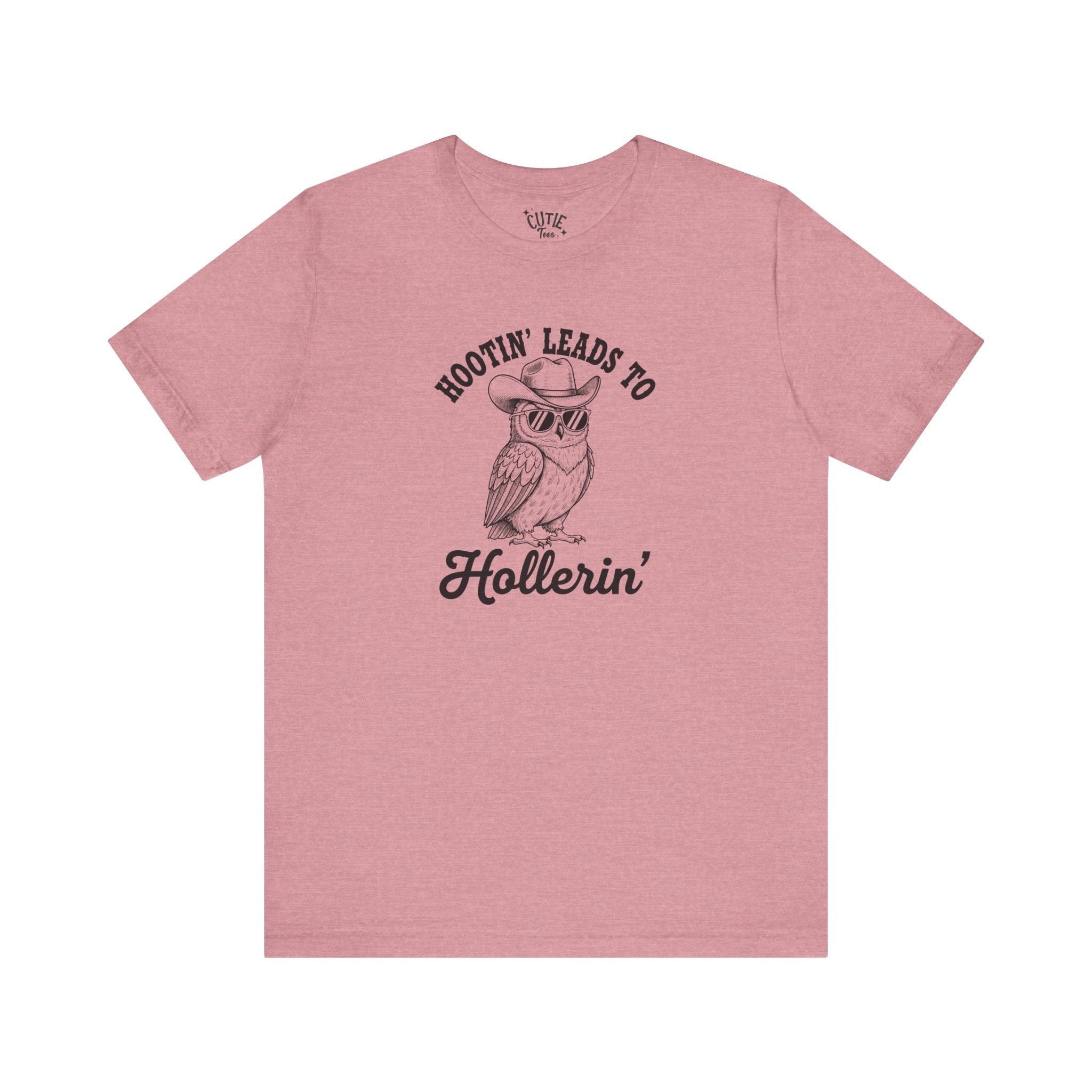 Owl Hootin' Leads to Hollerin' Unisex Tee, Funny Owl T-Shirt, Gift for Owl Lovers, Casual Wear, Animal Lover Apparel