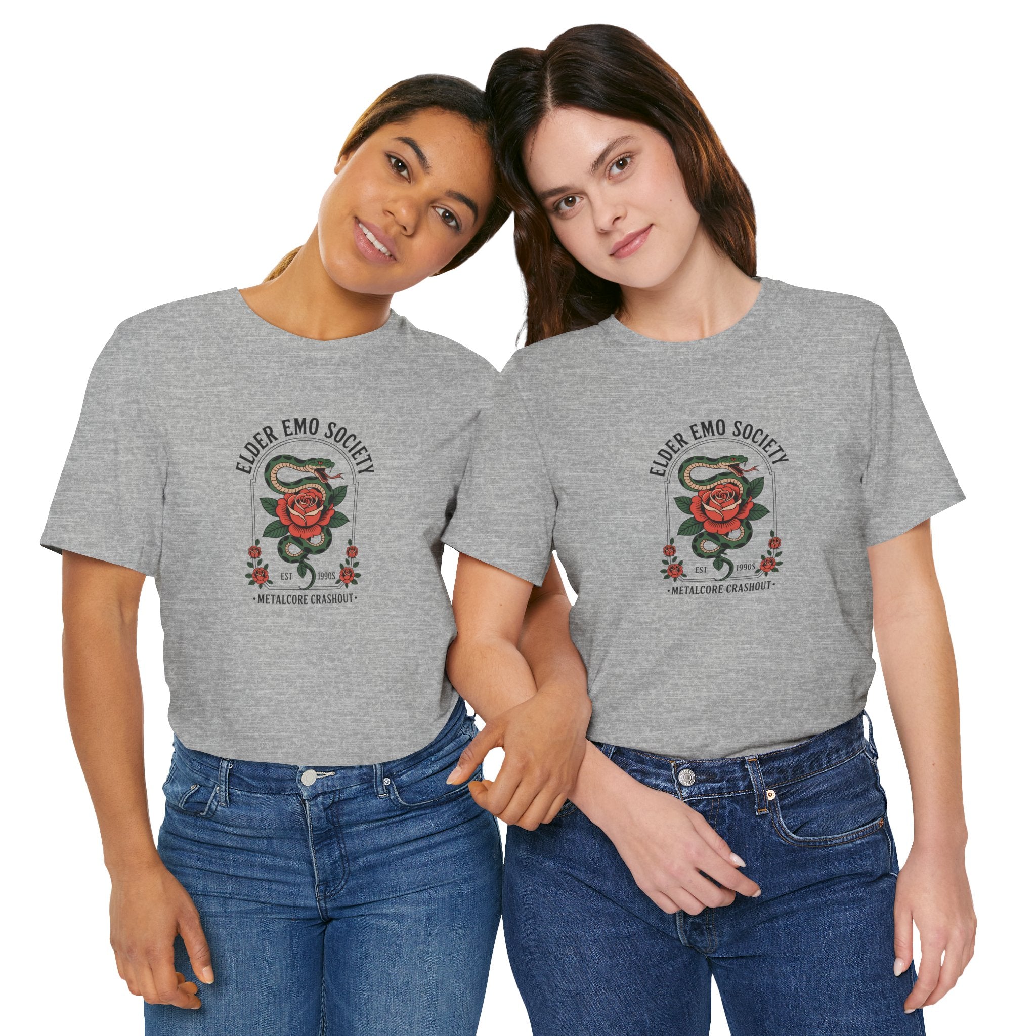 Elder Emo Society T-Shirt, Unisex Graphic Tee, Vintage Emo Style, Casual Wear, Ideal Gift for Emo Friends