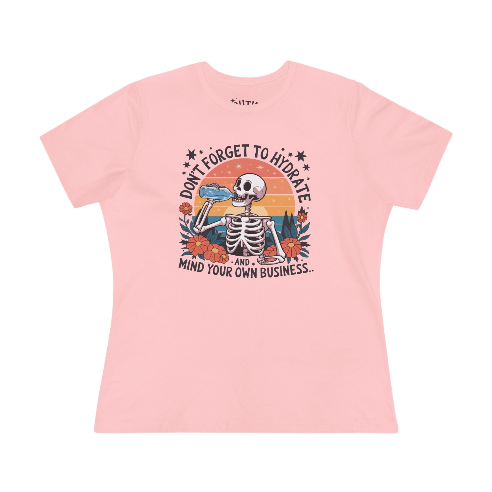 Skeleton Hydration Women's Tee - Funny Graphic Retro Boho Shirt