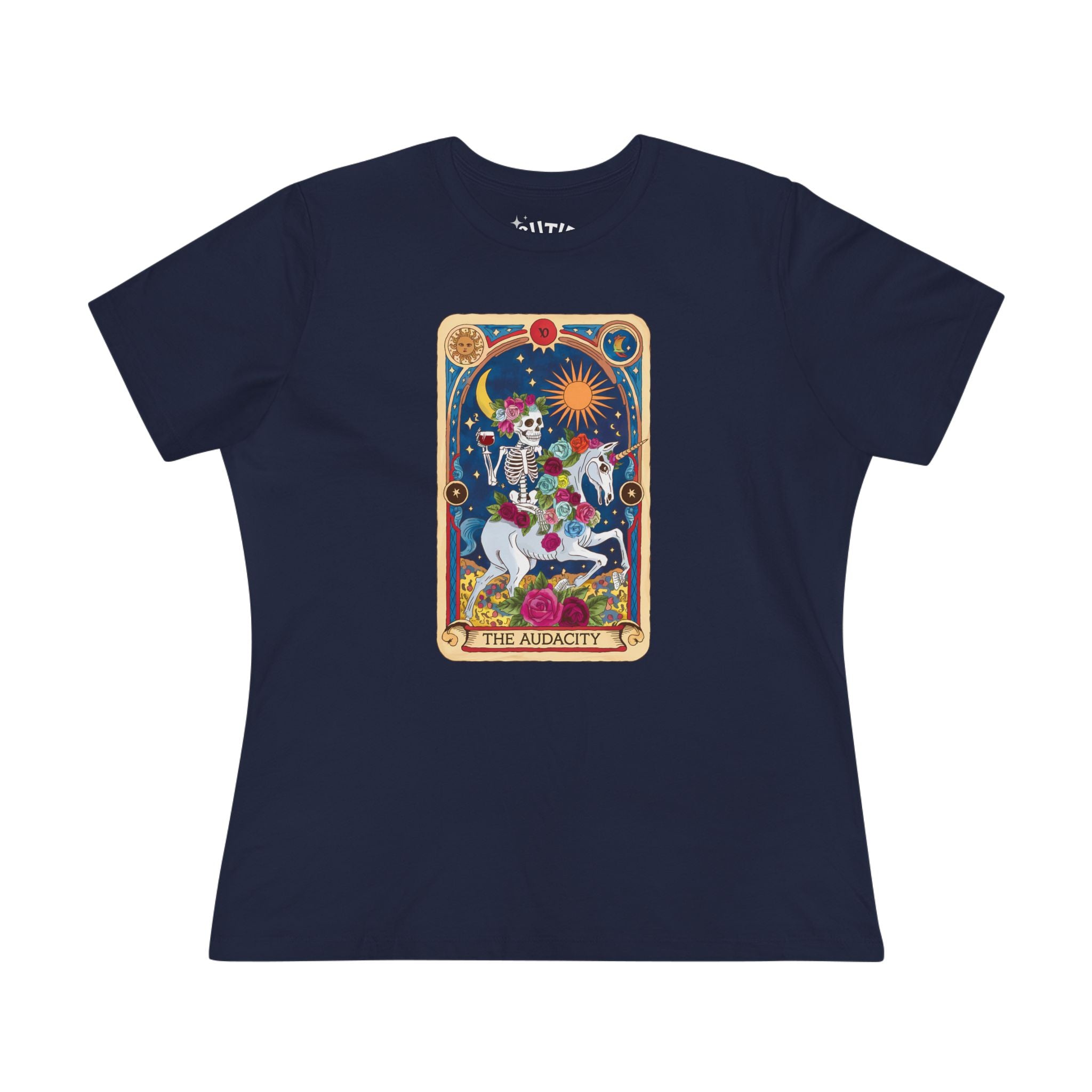 Audacity Women's Tarot Cotton Tee with 'The Alchemist' Design, Tarot Tee, Gift for Spiritual Seekers, Bohemian Style, Festival Top