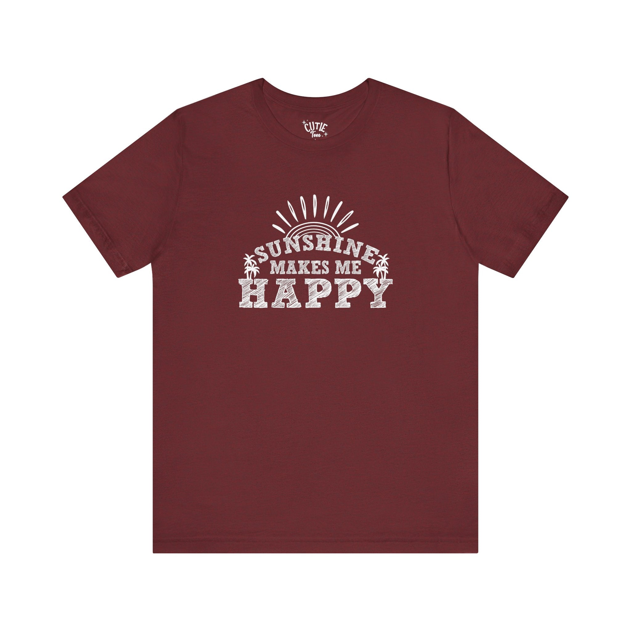 Sunshine Makes Me Happy Tee, Unisex T-Shirt for Positive Vibes, Gift for Friends, Summer Apparel, Motivational Shirt