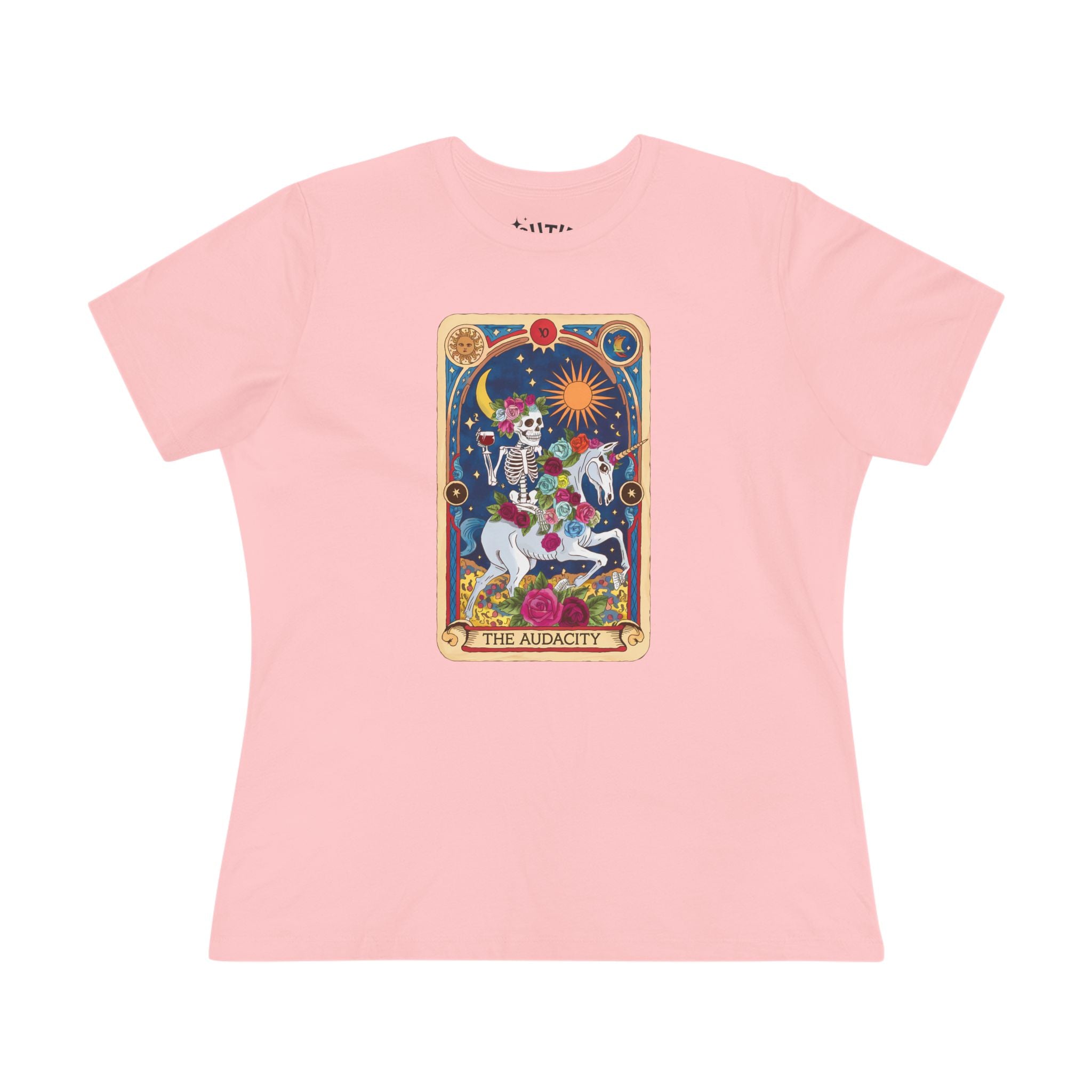 Audacity Women's Tarot Cotton Tee with 'The Alchemist' Design, Tarot Tee, Gift for Spiritual Seekers, Bohemian Style, Festival Top
