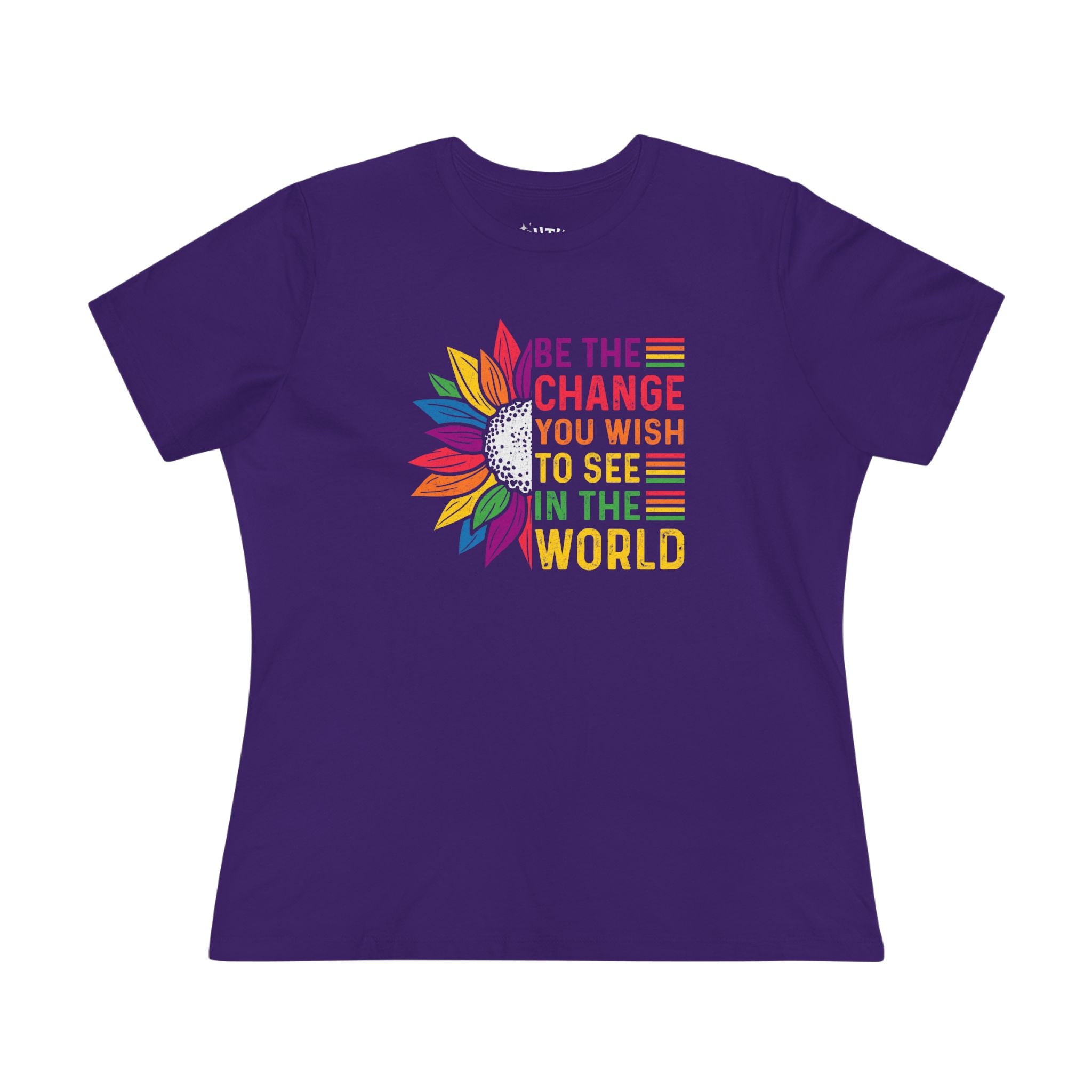 Be the Change Women's Cotton Tee - Inspirational T-Shirt for Social Advocates, Motivational Gift for Women, Casual Wear, Eco-Friendly [...]