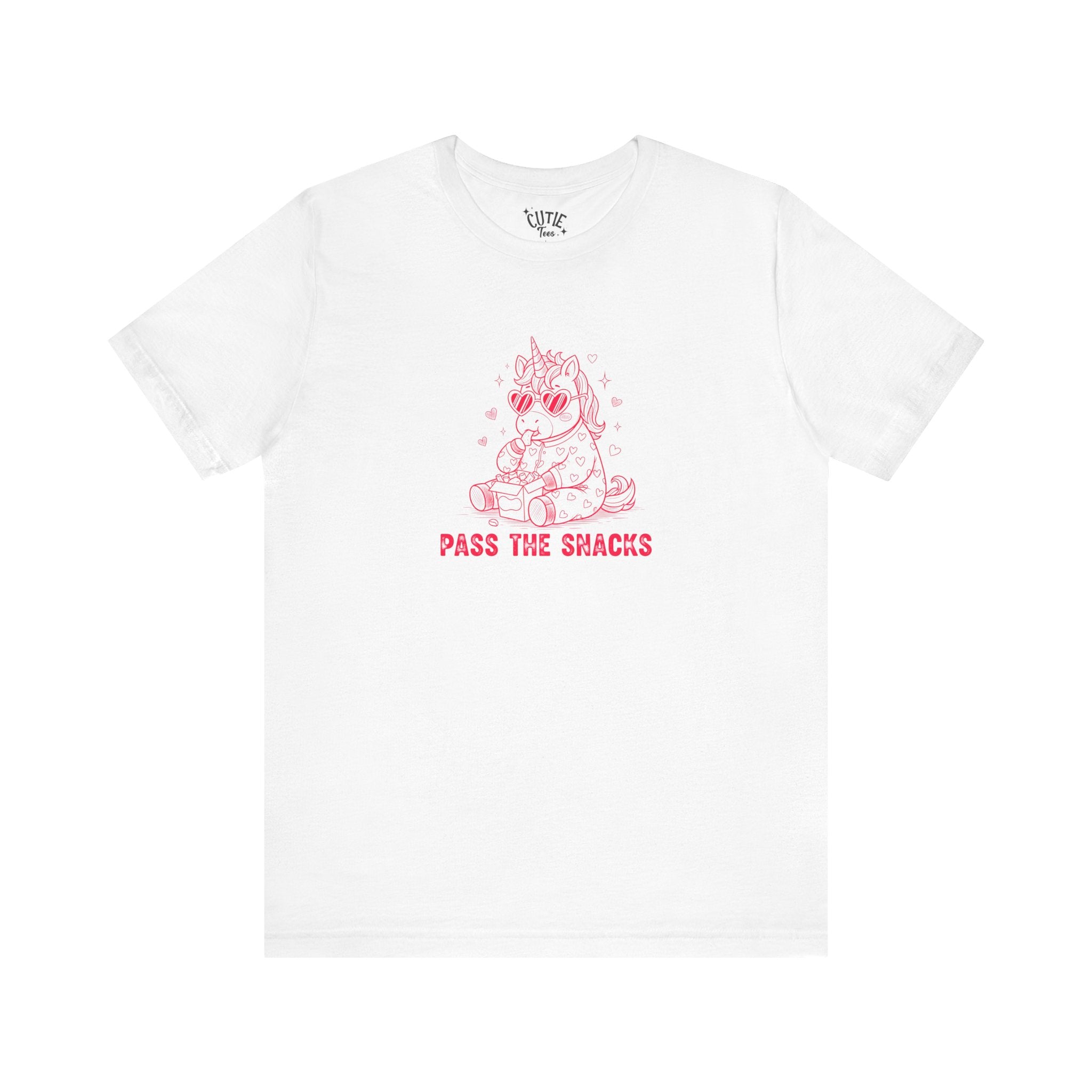 Unicorn Snack Lover Tee, Fun Gift for Friends, Quirky Apparel, Casual Wear, Foodie Fashion, Cute Unicorn Shirt