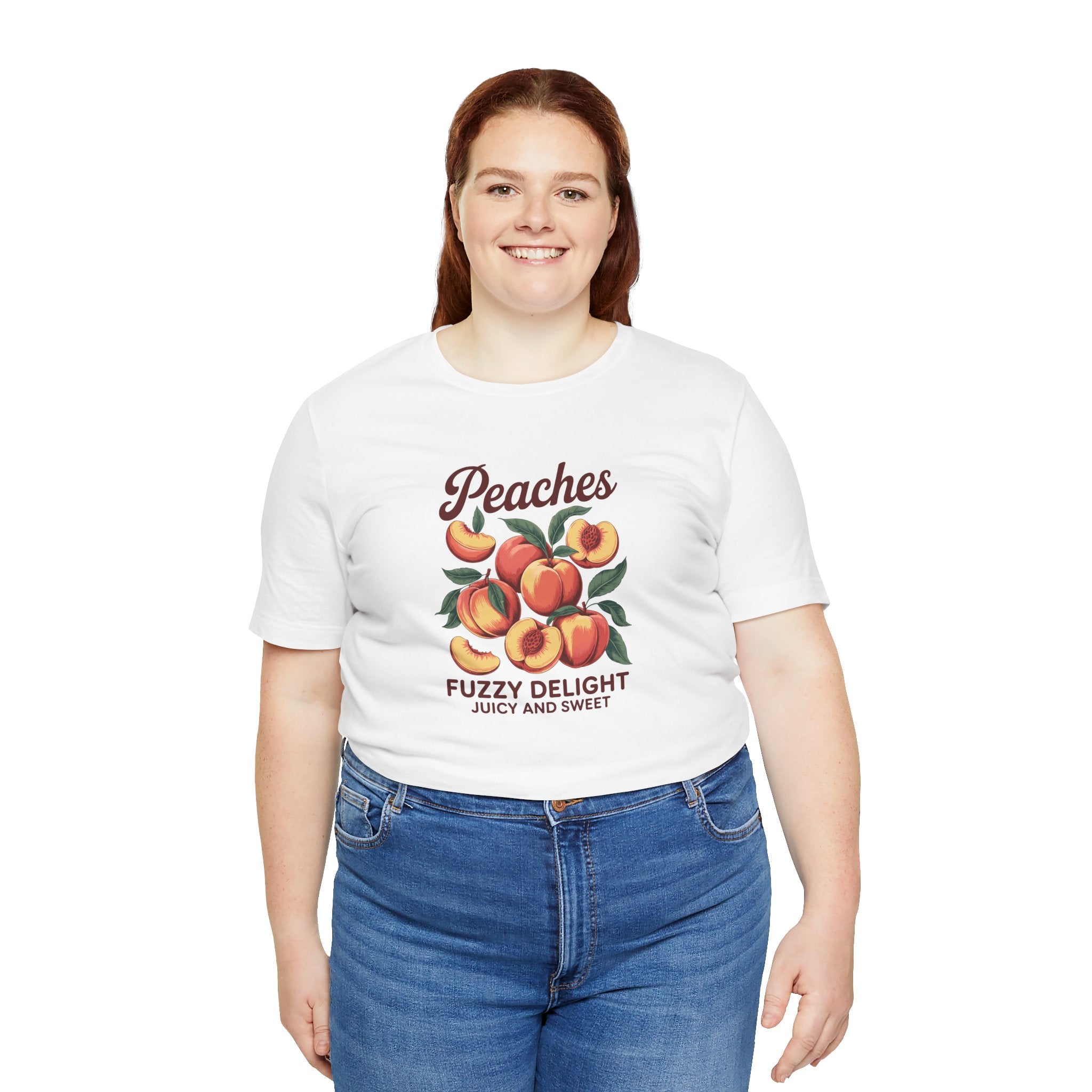 Peaches Tee, Summer T-Shirt, Fruit Lover's Design, Gifts for Foodies, Casual Wear, Fall Harvest, Cute Graphic Tee