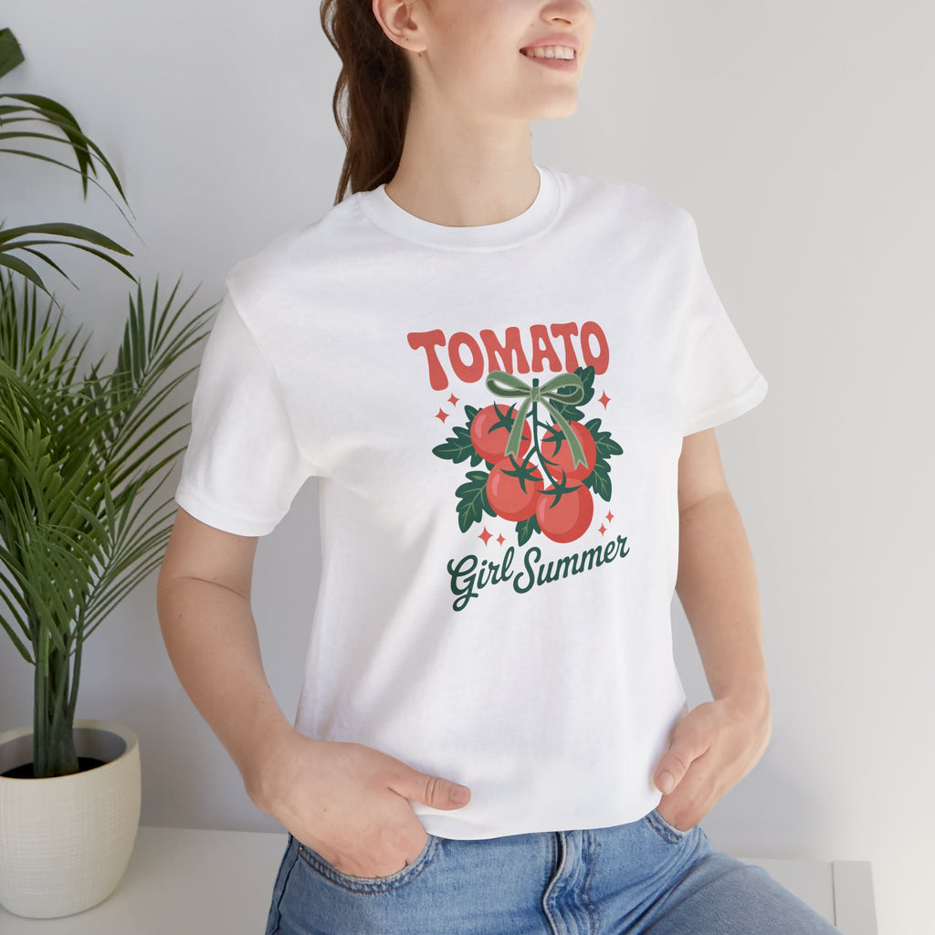 Tomato Girl Summer Tee, Unisex Casual T-Shirt, Summer Vibes Top, Gardening Gift, Trendy Apparel for Women