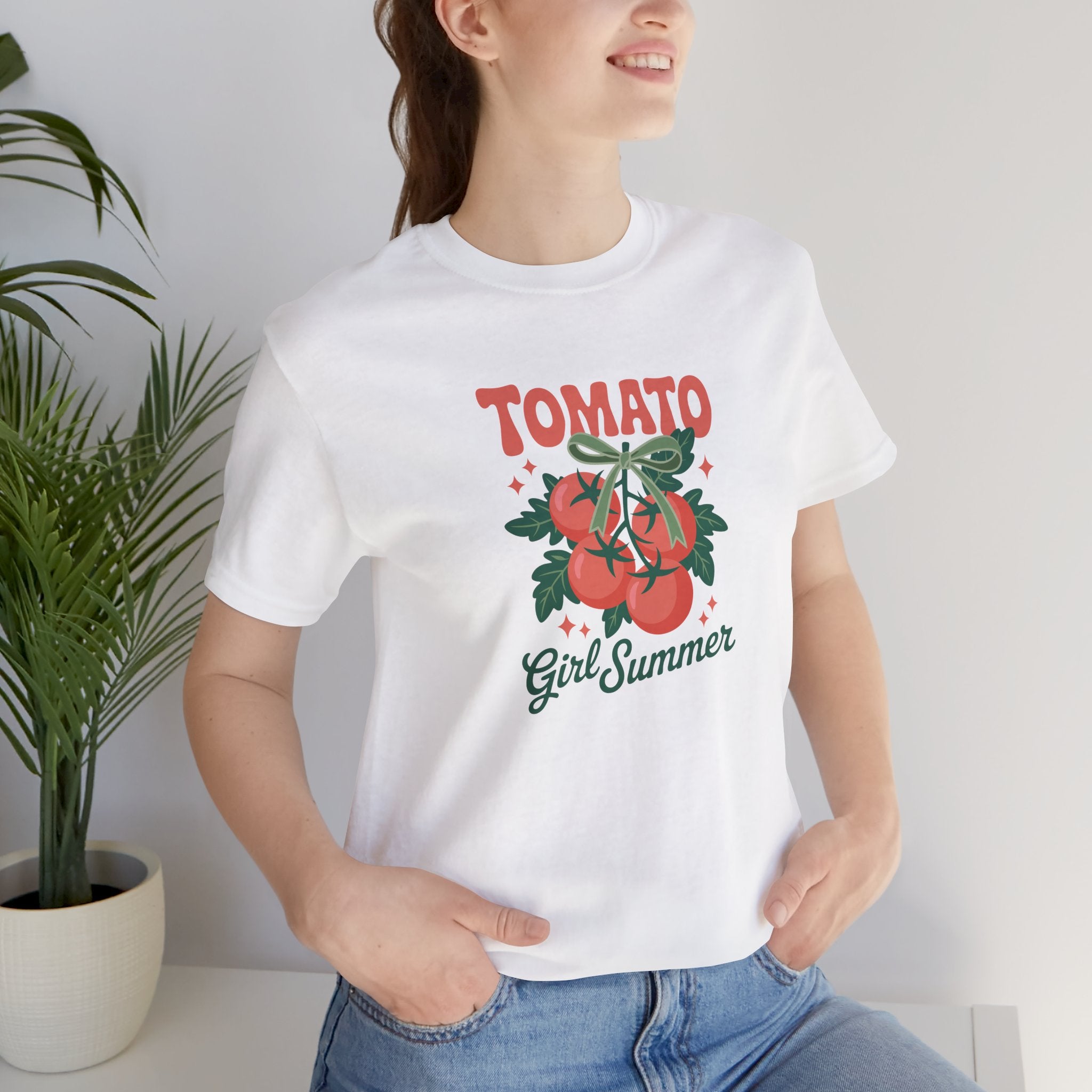 Tomato Girl Summer Tee, Unisex Casual T-Shirt, Summer Vibes Top, Gardening Gift, Trendy Apparel for Women