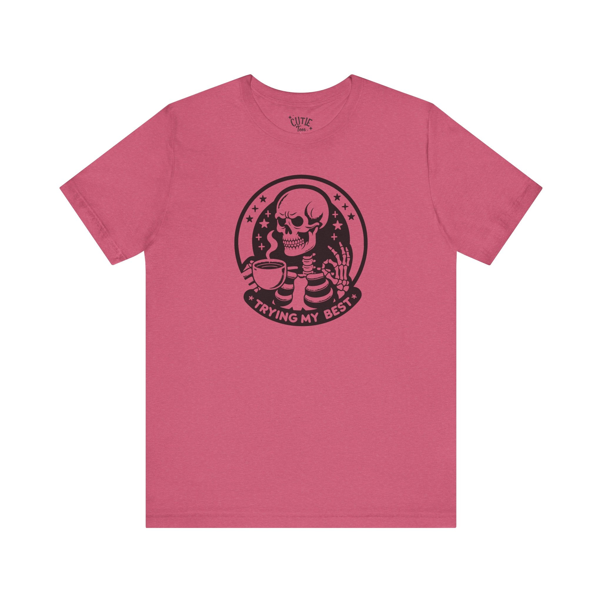 Skeleton Tee - Trying My Best, Coffee Lovers