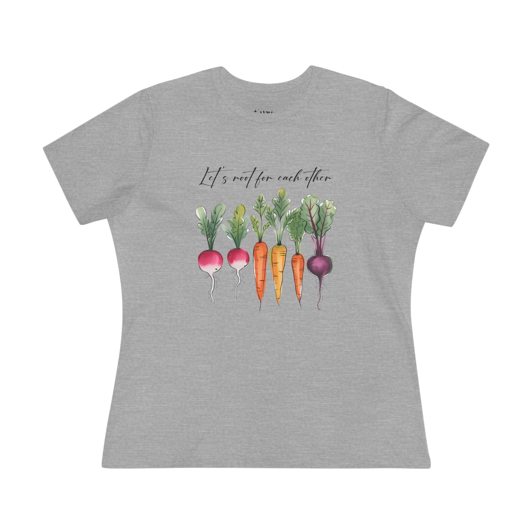 Garden Fresh Women's Tee, Let's Root for Each Other Shirt, Plant Lover Gift, Eco-Friendly Cotton Top, Inspirational