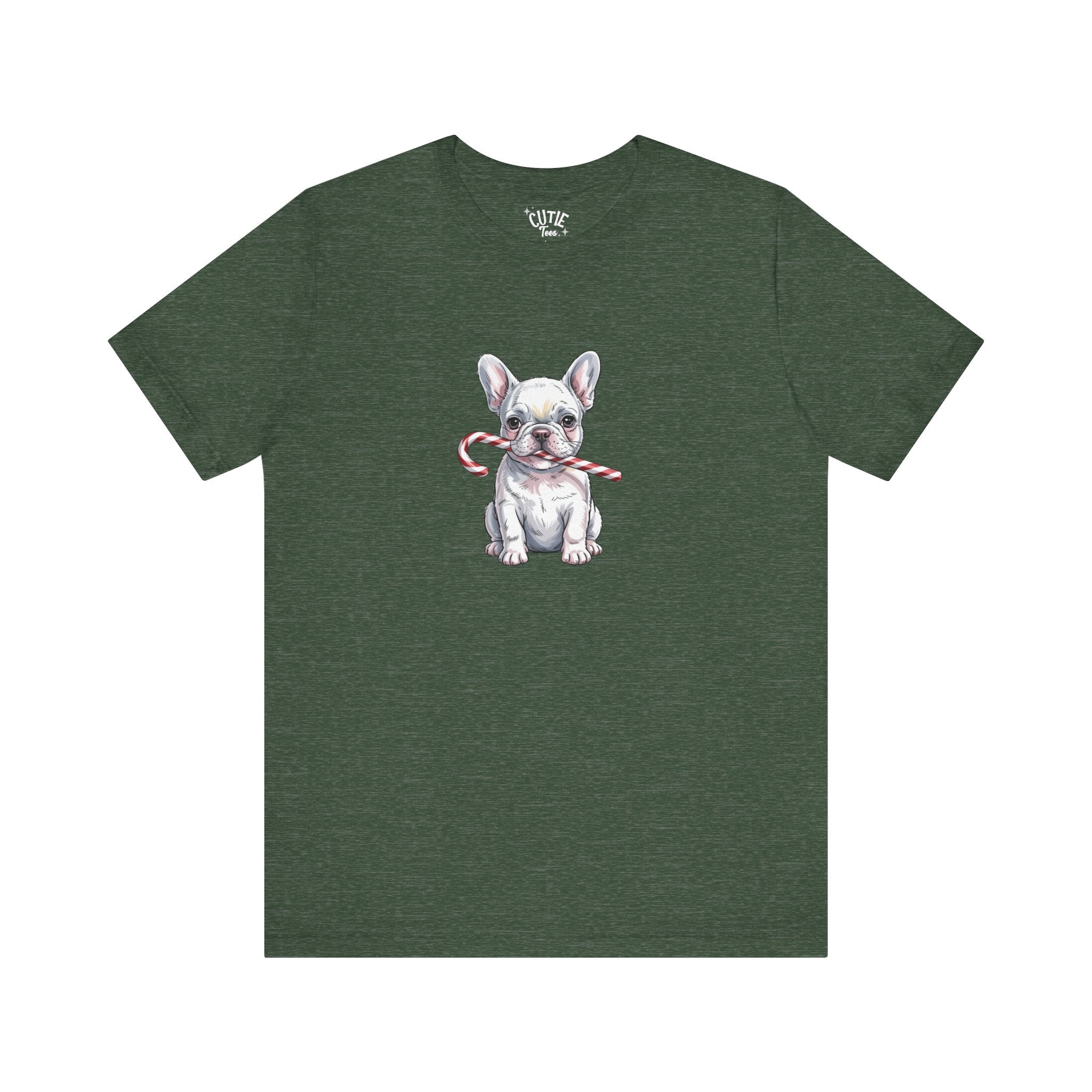 Frenchie Christmas Graphic Tee, Holiday T-Shirt, Cute Pet Lover Gift, Unisex Christmas Shirt, Dog Lover Apparel