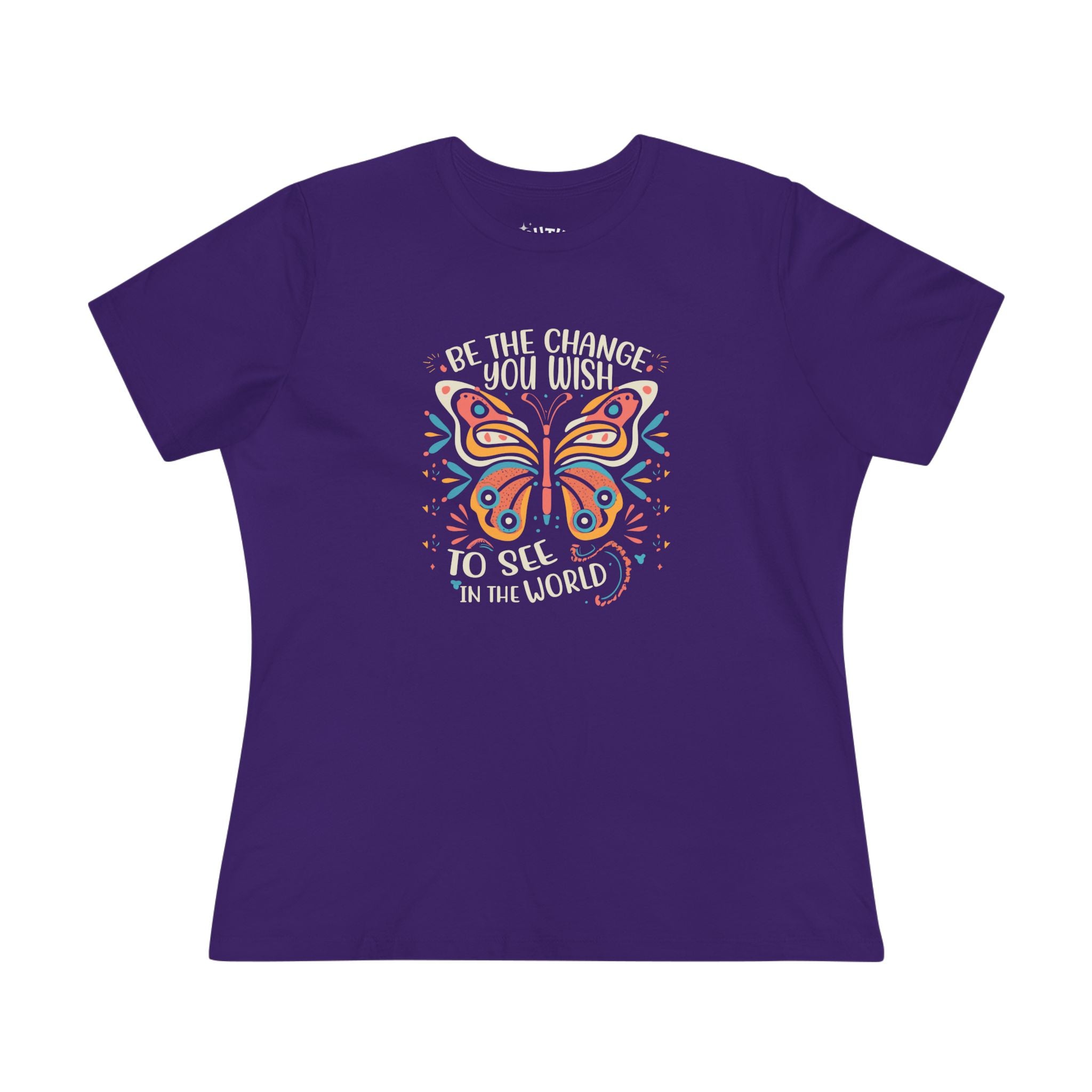 Be the Change Women's Cotton Tee - Inspirational T-Shirt for Social Advocates, Motivational Gift for Women, Casual Wear, Eco-Friendly [...]