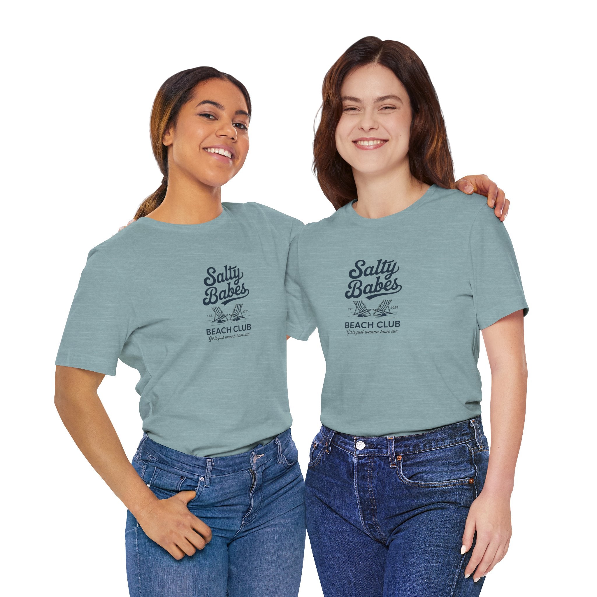 Salty Babes Beach Club Tee, Summer Vibes T-Shirt, Unisex Casual Wear, Beach Party Outfit, Vacation Essential, Gift for Her