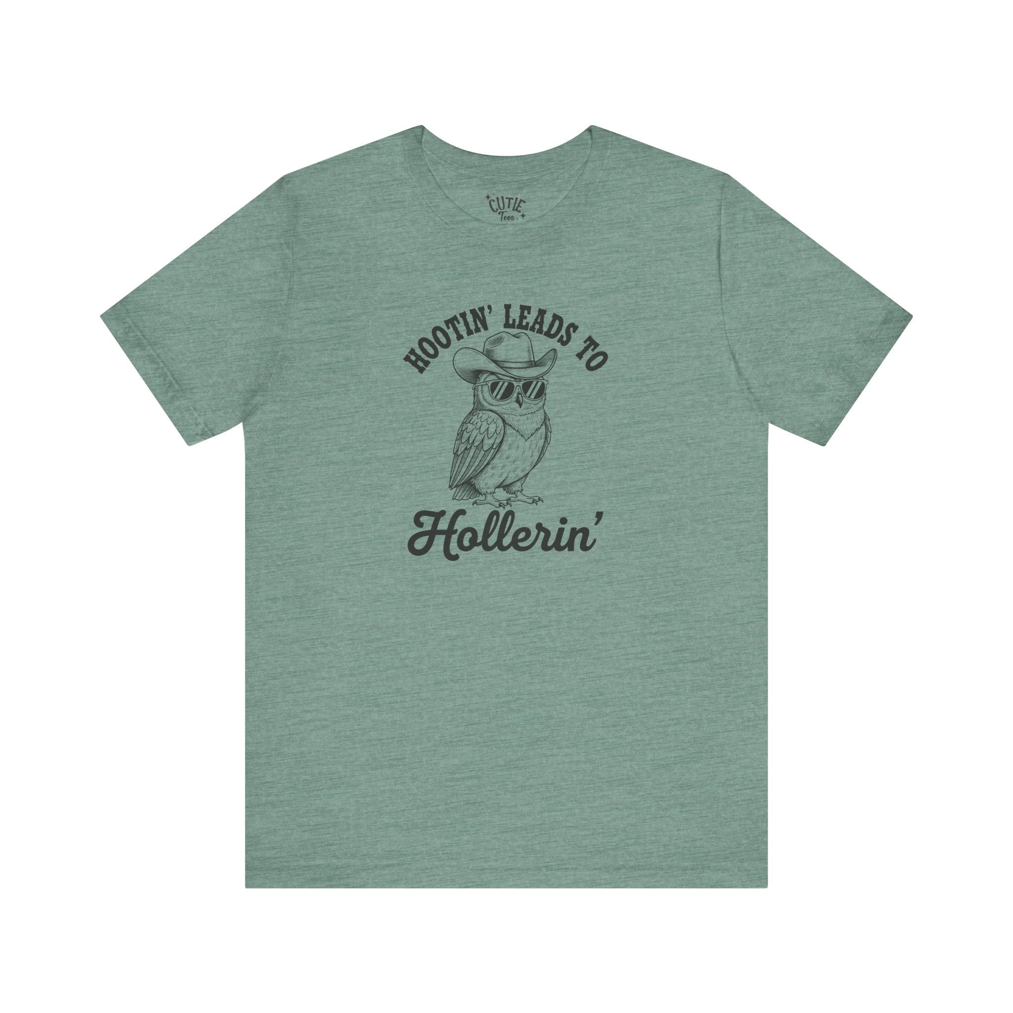 Owl Hootin' Leads to Hollerin' Unisex Tee, Funny Owl T-Shirt, Gift for Owl Lovers, Casual Wear, Animal Lover Apparel
