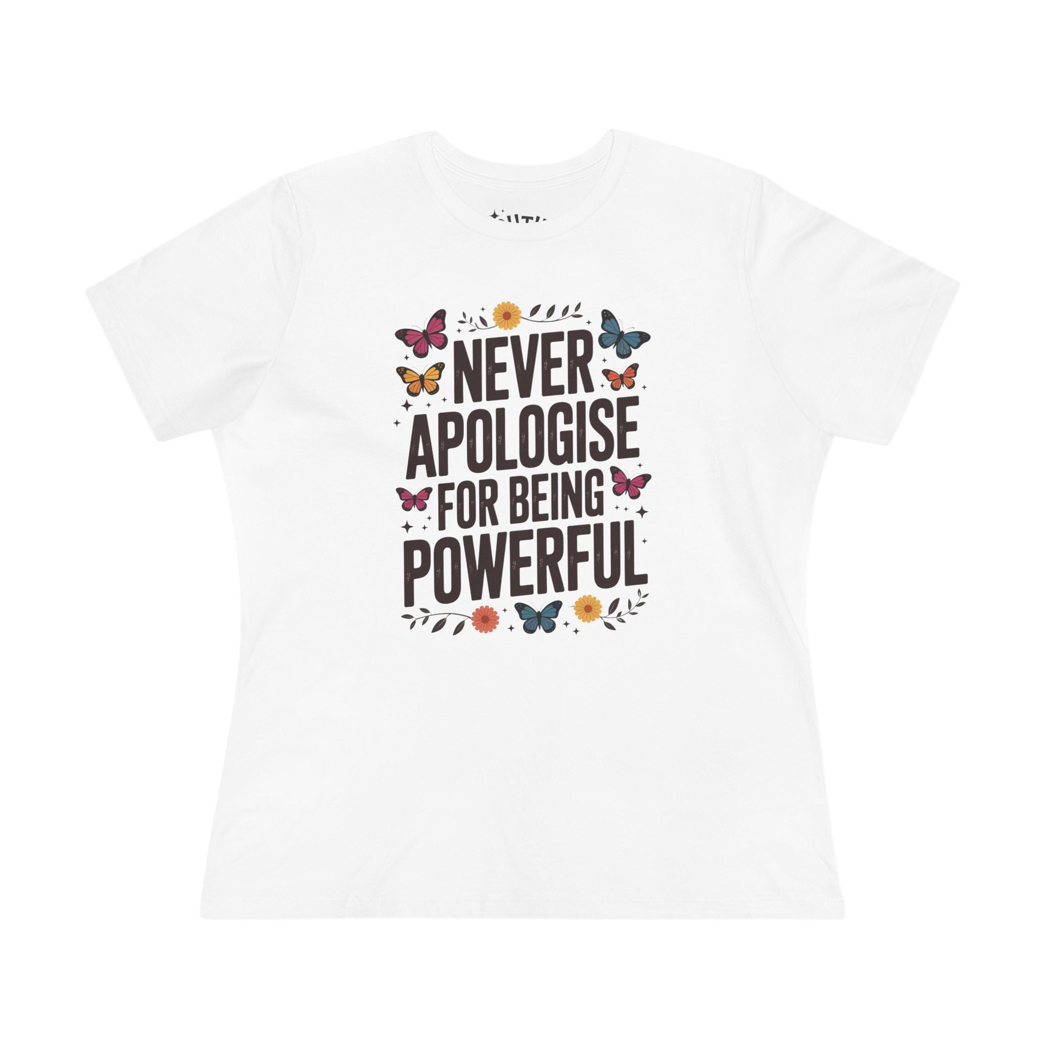 Empowering Butterfly Women's Cotton Tee - Never Apologise For Being Powerful - Feminist T-Shirt, Gift for Women, Inspirational Top, Motivational [...]