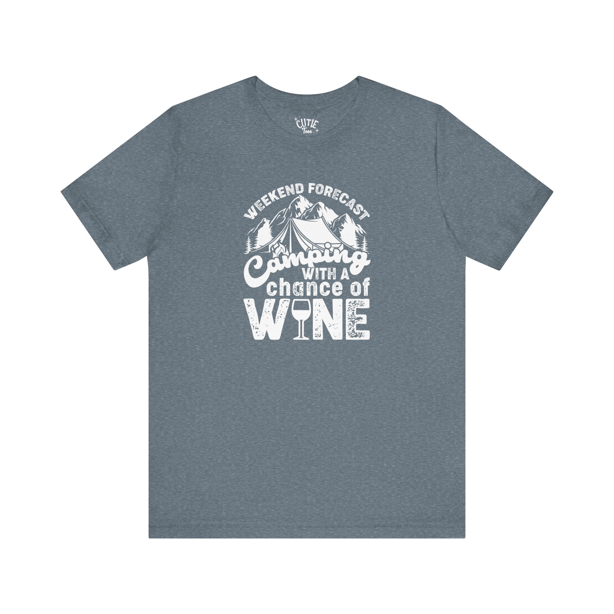 Wine Lover's Camping Tee, Fun Camping Shirt, Weekend Forecast T-Shirt, Outdoor Adventure Apparel, Gift for Wine Enthusiasts