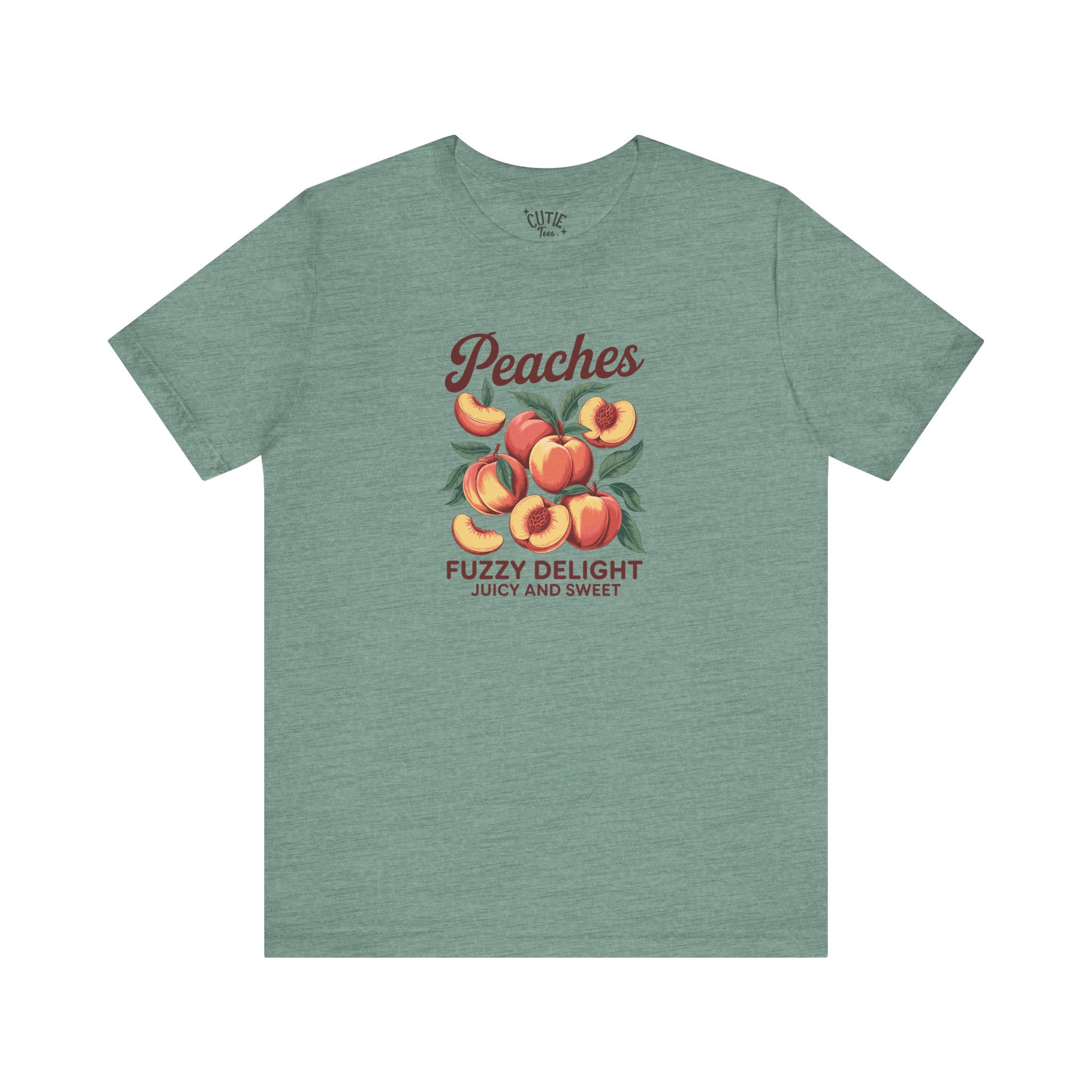 Peaches Tee, Summer T-Shirt, Fruit Lover's Design, Gifts for Foodies, Casual Wear, Fall Harvest, Cute Graphic Tee