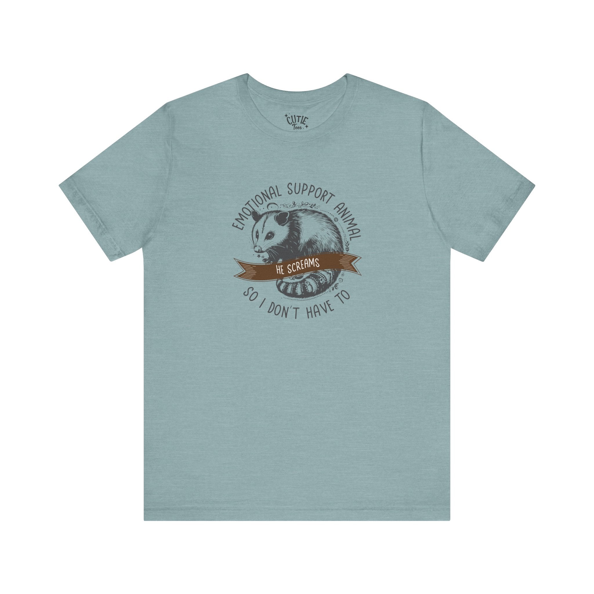 Emotional Support Opossum Animal Tee, Funny Animal Lover Shirt, Gift for Pet Owners, Casual Wear, Birthday Gift, Quirky Humor