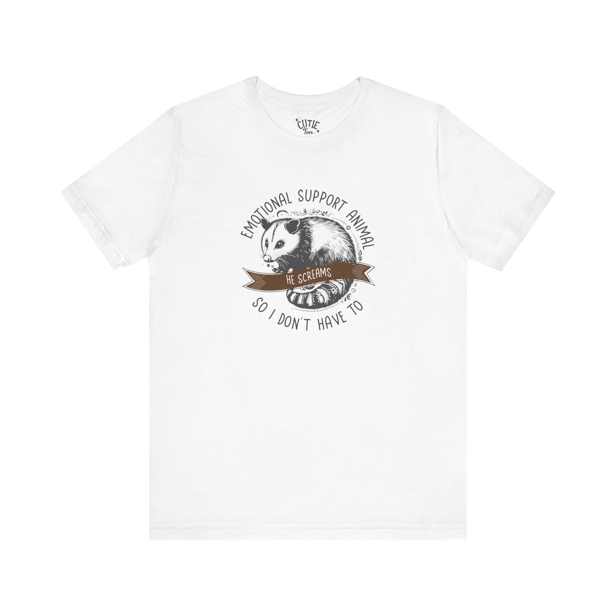 Emotional Support Opossum Animal Tee, Funny Animal Lover Shirt, Gift for Pet Owners, Casual Wear, Birthday Gift, Quirky Humor
