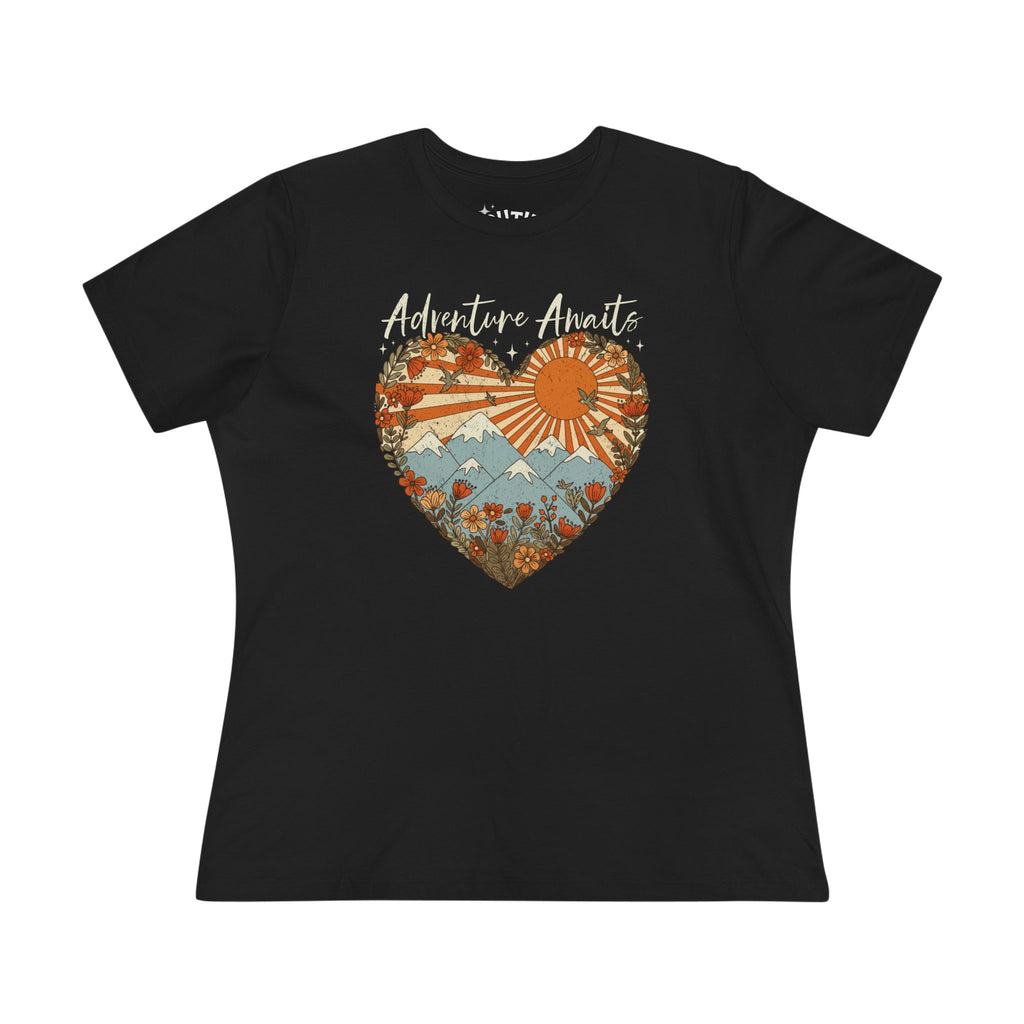 Adventure Awaits Women's Cotton Tee, Graphic T-Shirt, Nature Lover Gift, Casual Wear, Summer Top, Travel Adventure Shirt