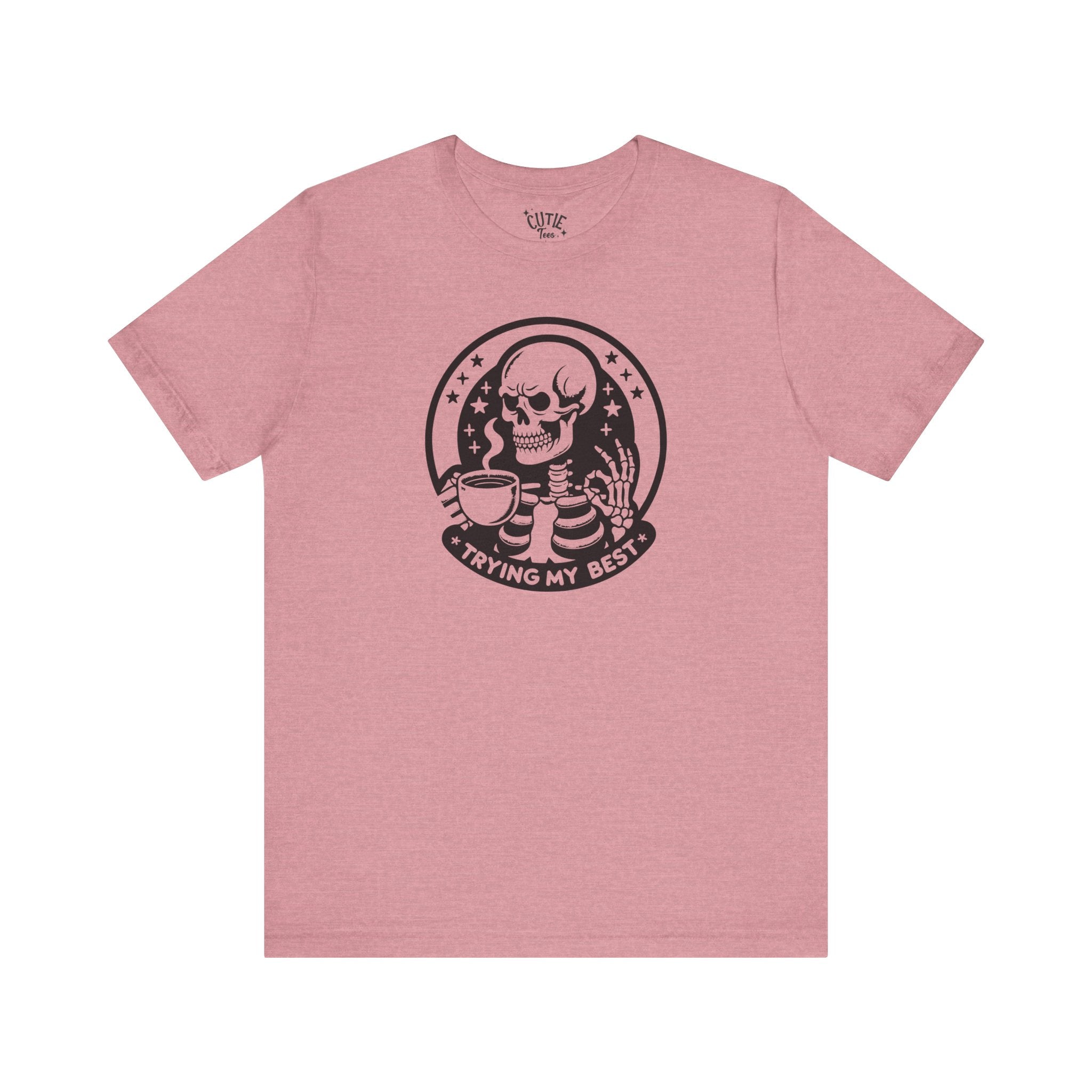 Skeleton Tee - Trying My Best, Coffee Lovers
