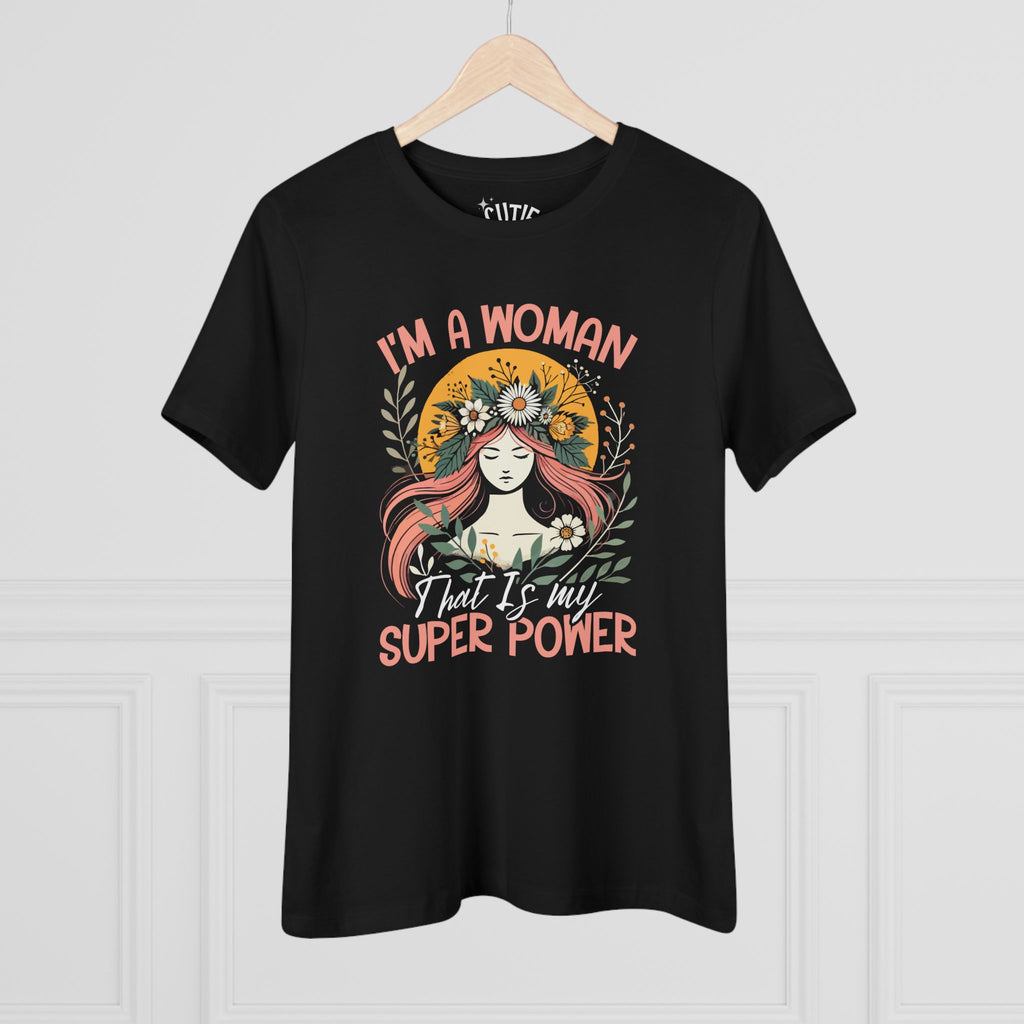 Empowered Women's Cotton Tee - Celebrate Strength, Feminine Power Shirt, Inspiring Gift, Women's Day, Casual Wear, Motivational Tee