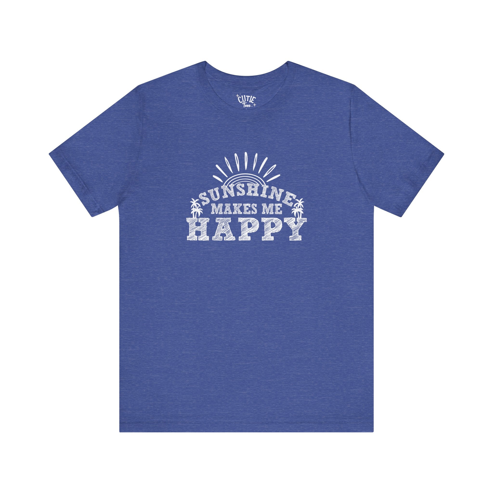 Sunshine Makes Me Happy Tee, Unisex T-Shirt for Positive Vibes, Gift for Friends, Summer Apparel, Motivational Shirt