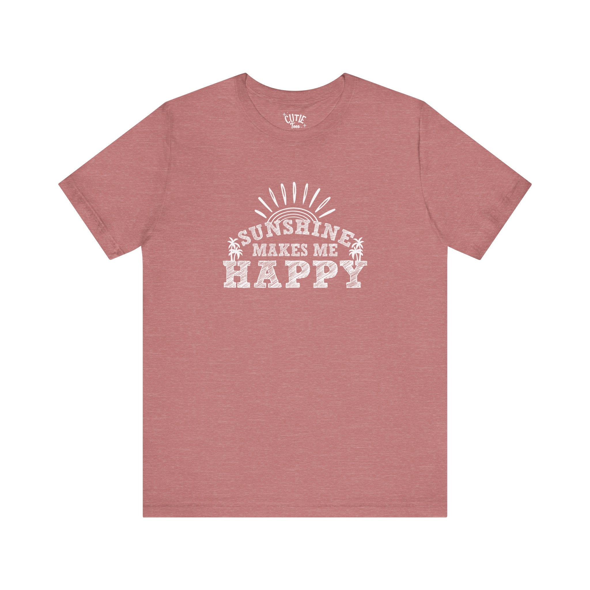 Sunshine Makes Me Happy Tee, Unisex T-Shirt for Positive Vibes, Gift for Friends, Summer Apparel, Motivational Shirt