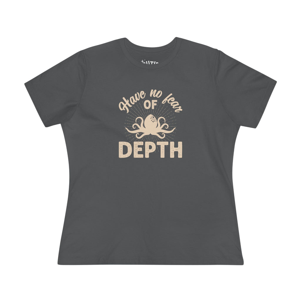 Octopus Women's Cotton Tee, Motivational Graphic T-Shirt for Brave, Strong Women