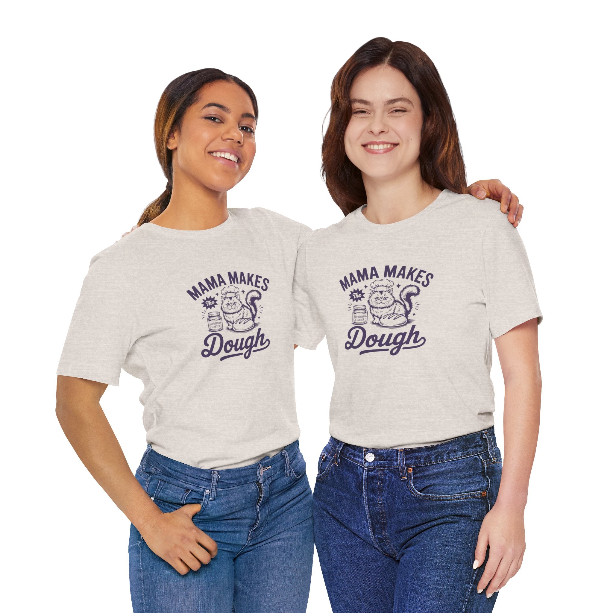 Mama Makes the Dough Cat T-Shirt | Fun Cooking Tee | Gift for Moms | Baking Shirt | Cute Foodie Apparel | Kitchen Lover's Gift