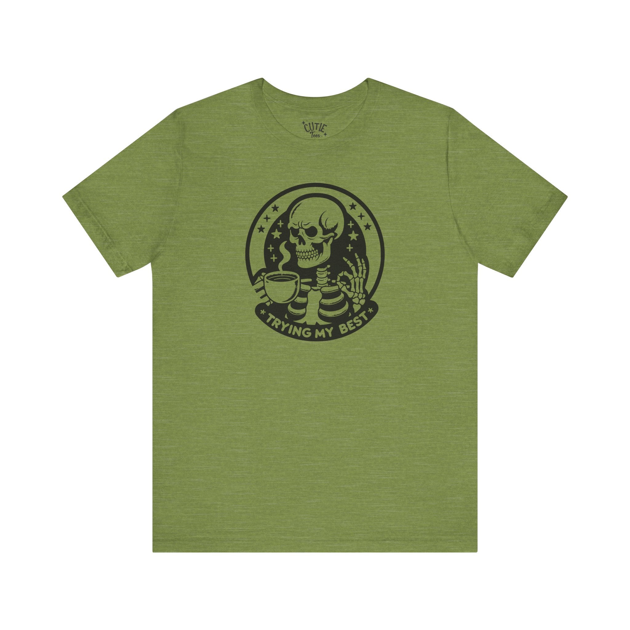 Trying my Best Tee, Casual T-Shirt, Halloween Shirt, Graphic Tee, Unisex Short Sleeve, Skull Shirt