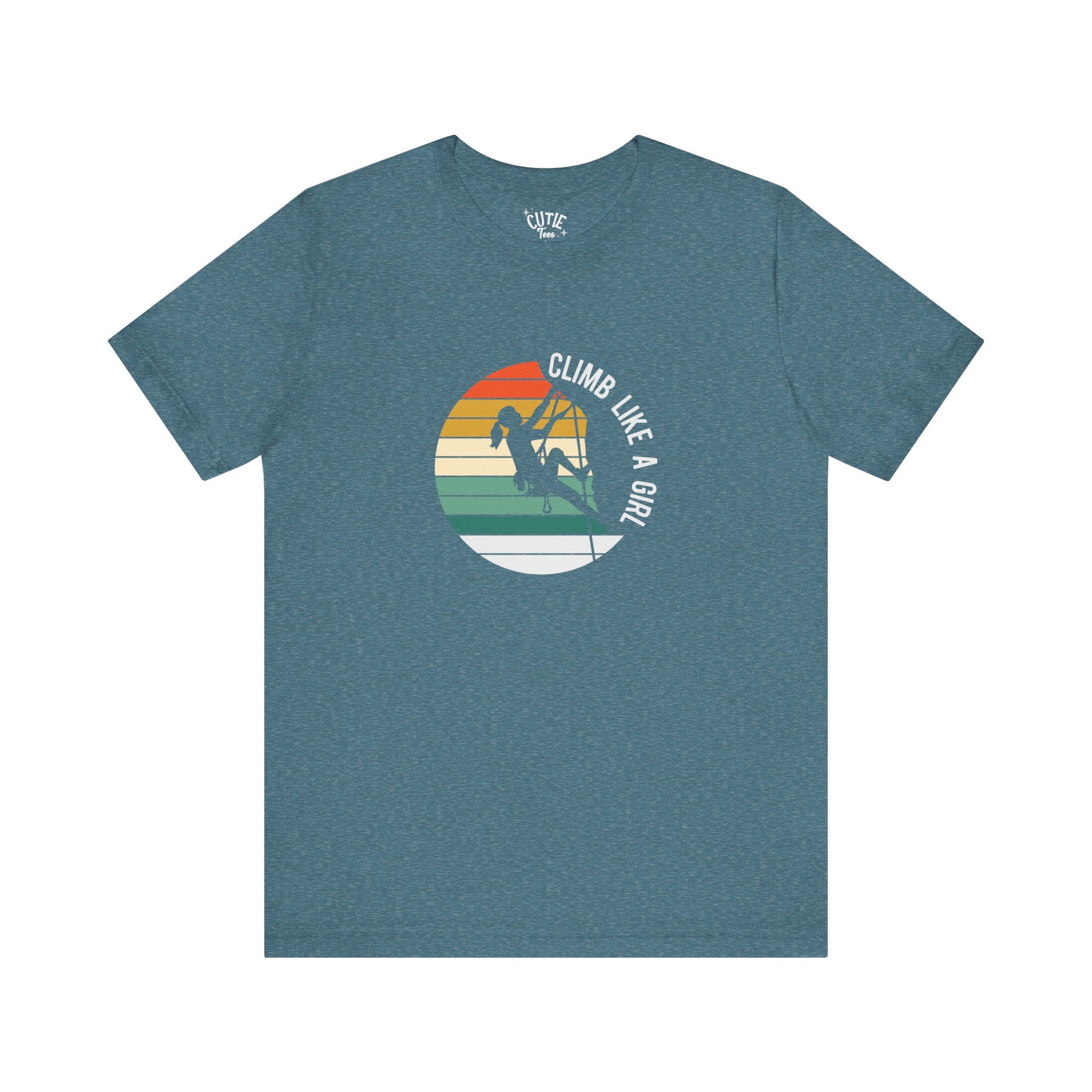 Climb Like a Girl Unisex Tee - Adventure Shirt, Climbers Gift, Women's Empowerment Tee, Fun Outdoor Wear, Sporty Casuals