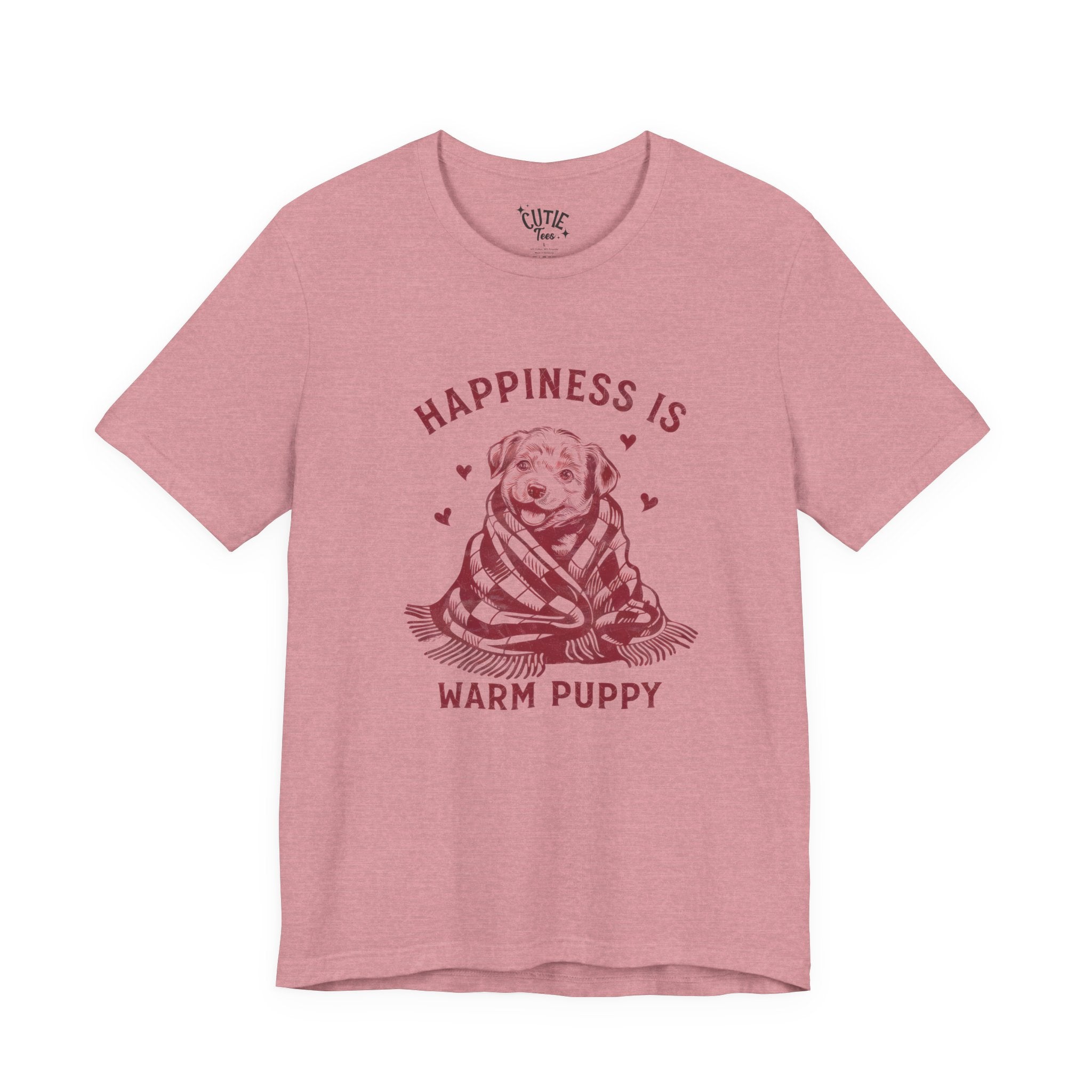 Happiness Is a Warm Puppy Retro Graphic Tee — Heart Puppy Design
