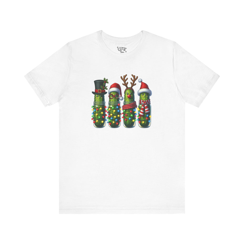 Holiday Pickle Tee, Funny Christmas T-Shirt, Unisex Gift, Festive Apparel, Quirky Holiday Top, Unique Holiday Wear