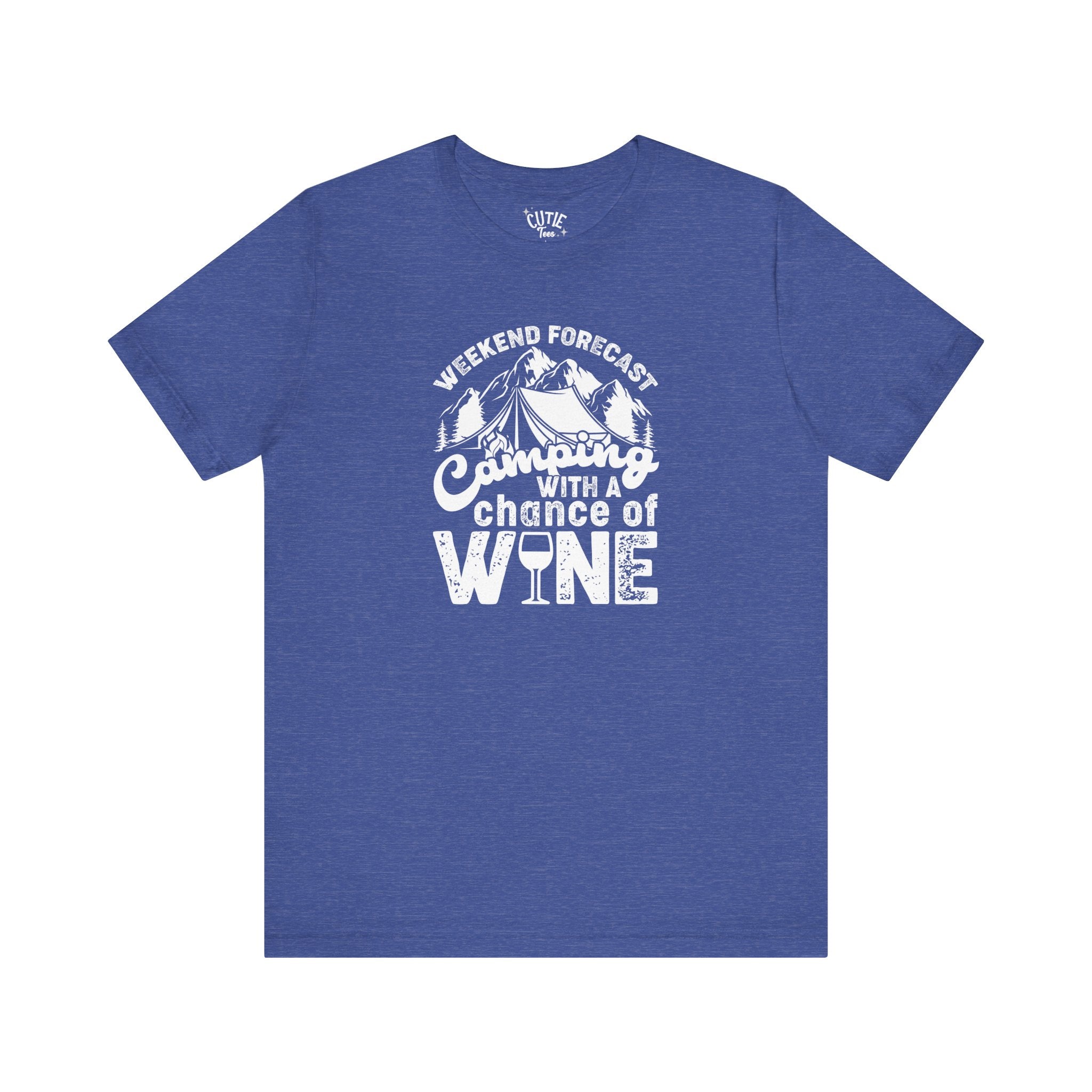 Wine Lover's Camping Tee, Fun Camping Shirt, Weekend Forecast T-Shirt, Outdoor Adventure Apparel, Gift for Wine Enthusiasts