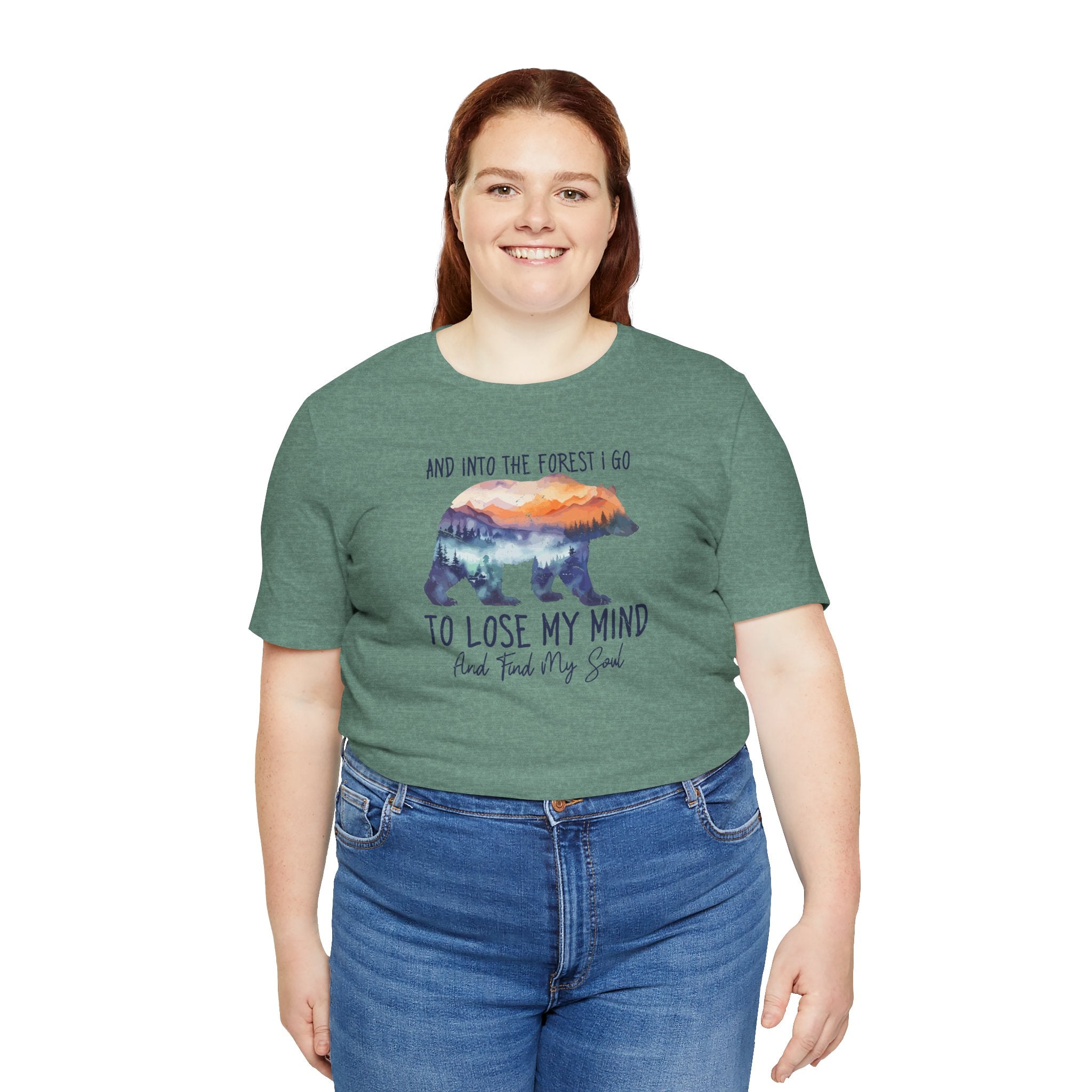 Bear Graphic Tee - Into the Forest I Go John Muir Quote