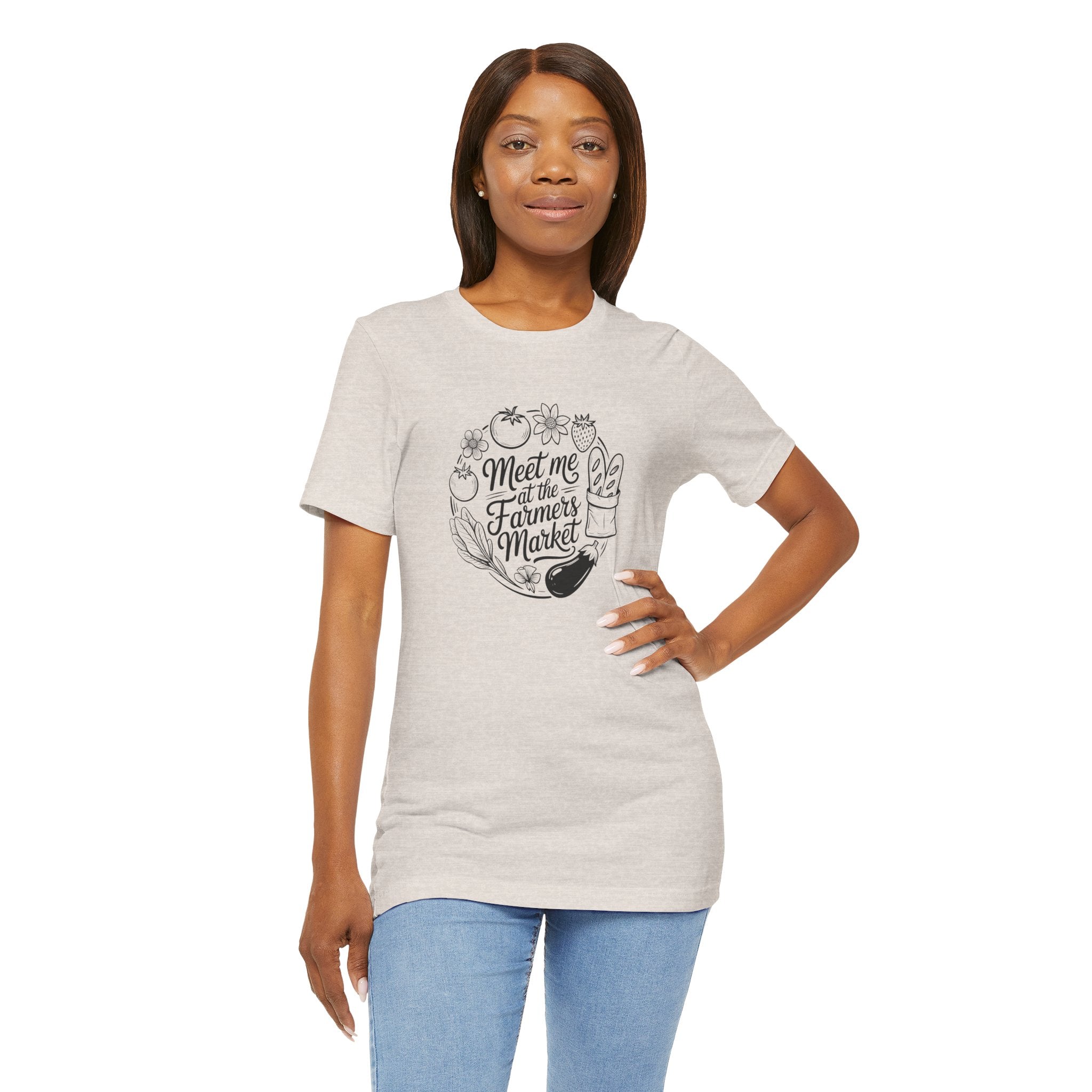 Farmers Market Tee, Summer T-Shirt, Gardening Gift, Organic Lifestyle Shirt, Farmer's Market Style, Unisex Casual Wear