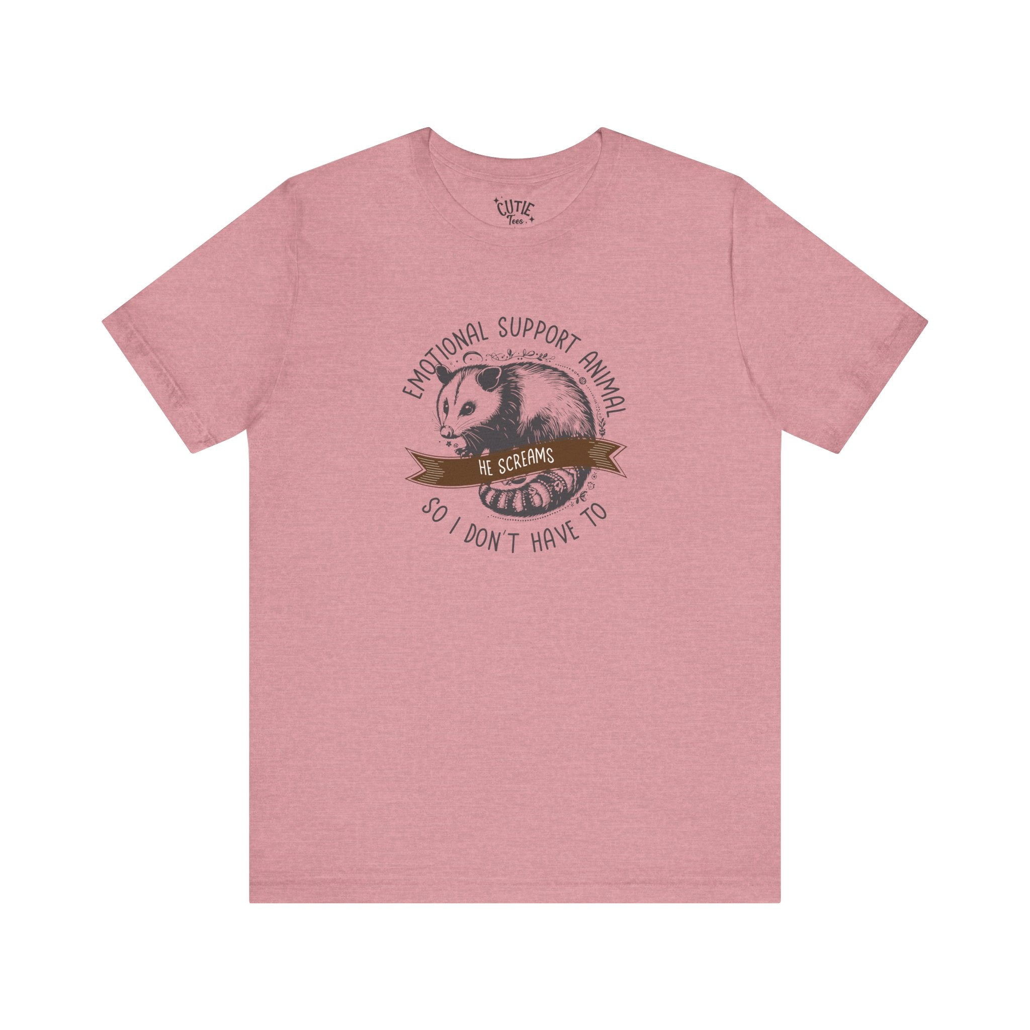 Emotional Support Opossum Animal Tee, Funny Animal Lover Shirt, Gift for Pet Owners, Casual Wear, Birthday Gift, Quirky Humor