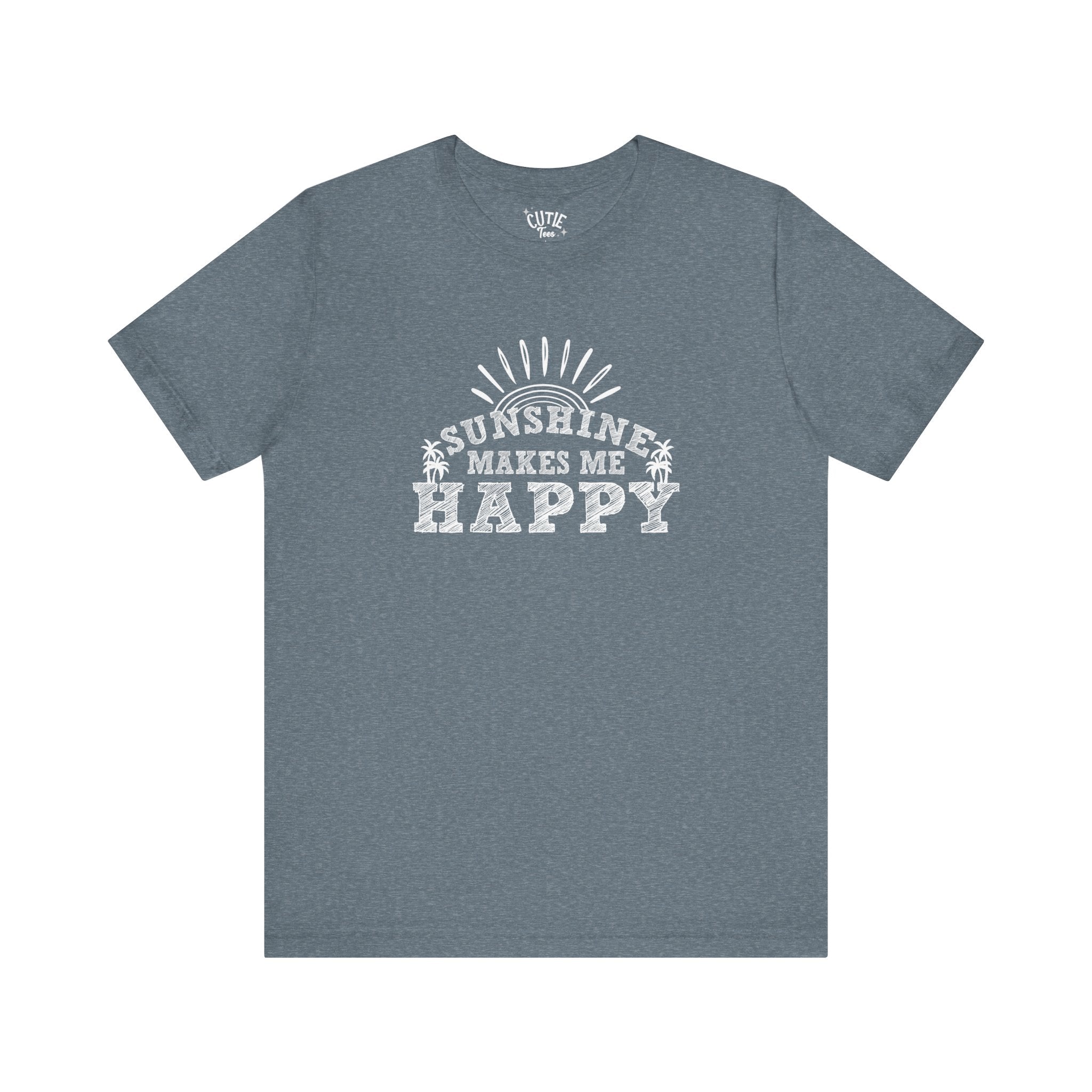 Sunshine Makes Me Happy Tee, Unisex T-Shirt for Positive Vibes, Gift for Friends, Summer Apparel, Motivational Shirt