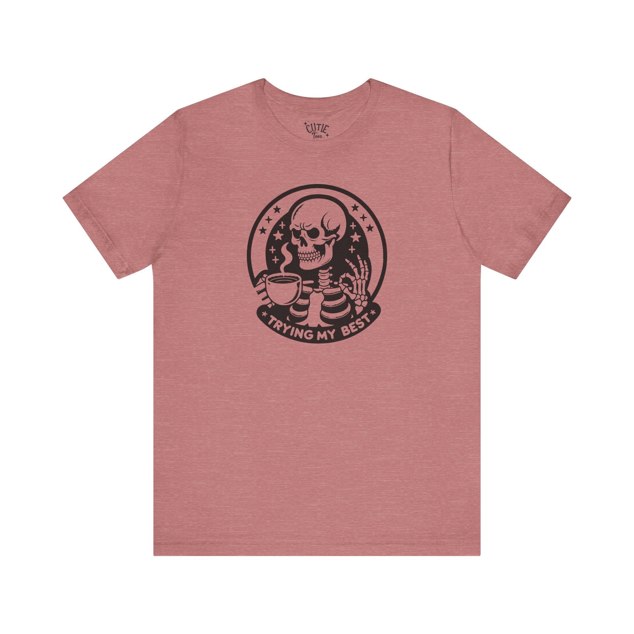 Trying my Best Tee, Casual T-Shirt, Halloween Shirt, Graphic Tee, Unisex Short Sleeve, Skull Shirt