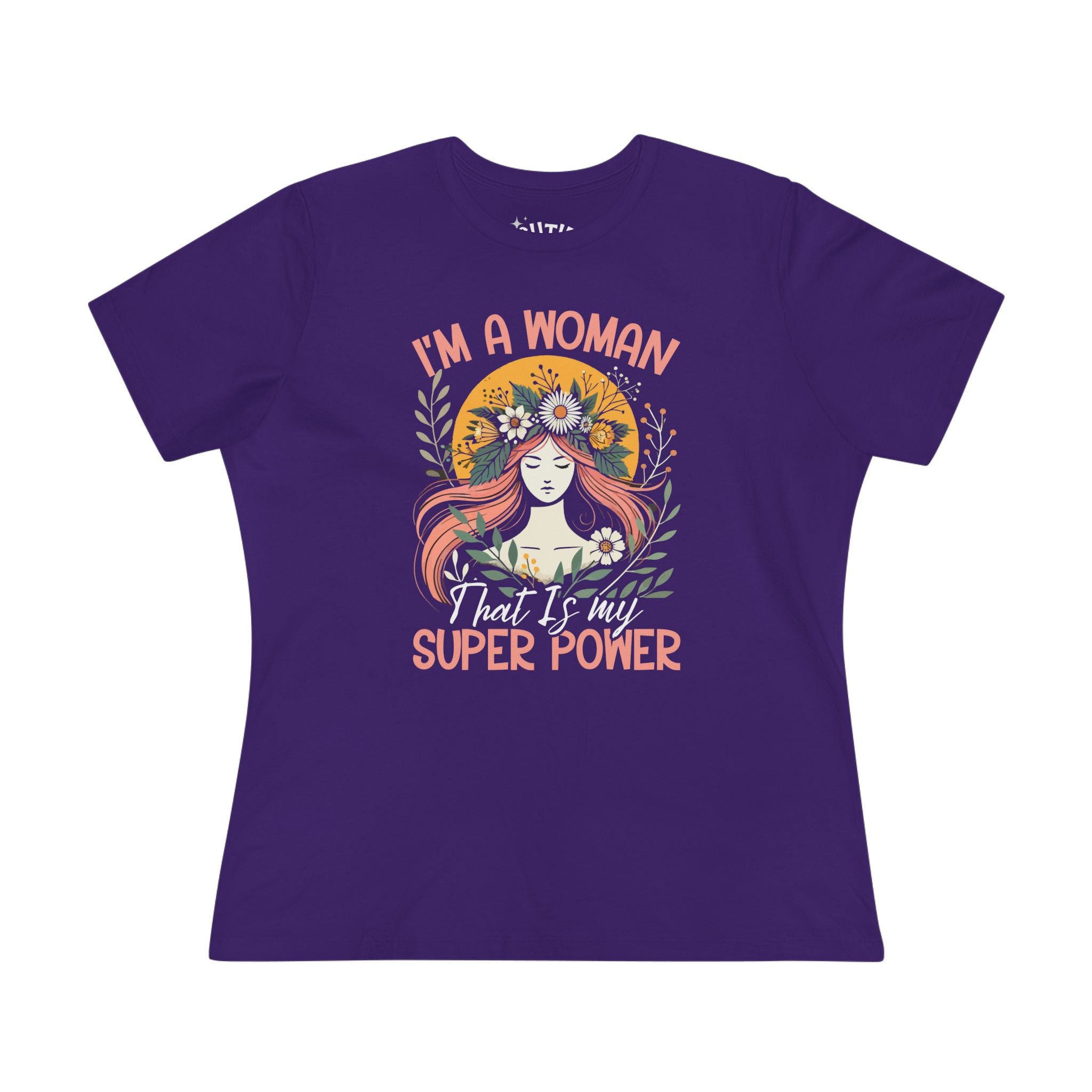Empowered Women's Cotton Tee - Celebrate Strength, Feminine Power Shirt, Inspiring Gift, Women's Day, Casual Wear, Motivational Tee