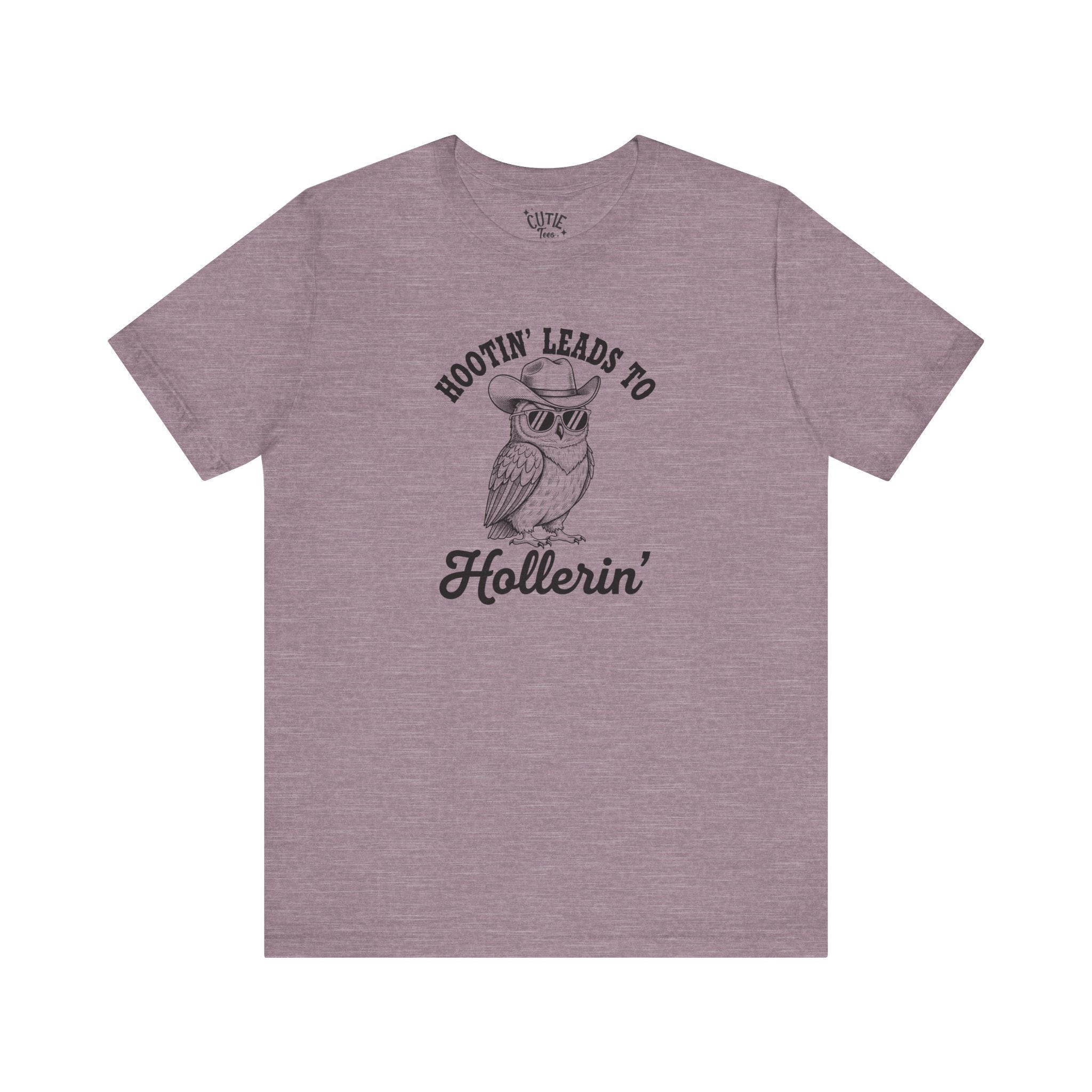 Owl Hootin' Leads to Hollerin' Unisex Tee, Funny Owl T-Shirt, Gift for Owl Lovers, Casual Wear, Animal Lover Apparel