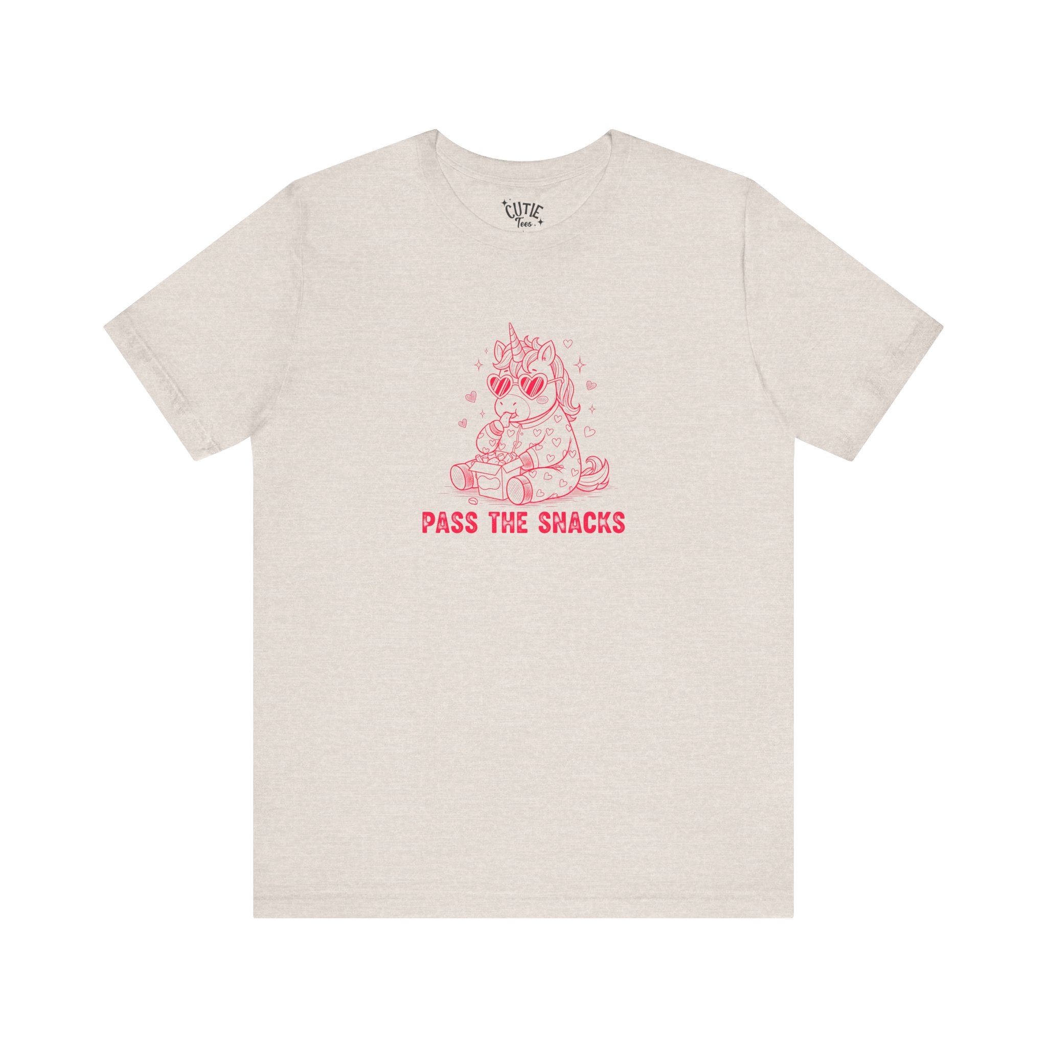 Unicorn Snack Lover Tee, Fun Gift for Friends, Quirky Apparel, Casual Wear, Foodie Fashion, Cute Unicorn Shirt