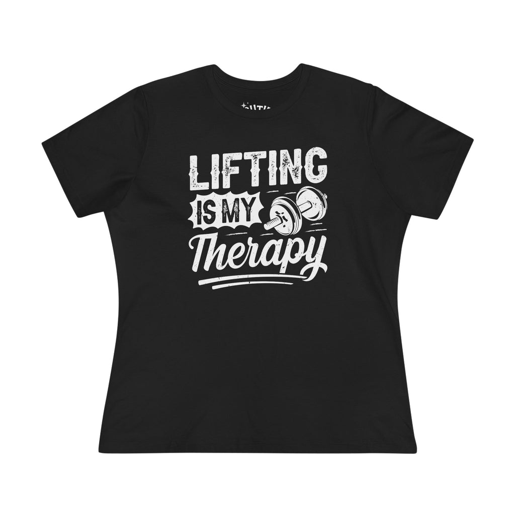 Lifting is My Therapy Women's Tee, Workout Shirt, Gym Tee, Gift for Athletes, Motivational Tee