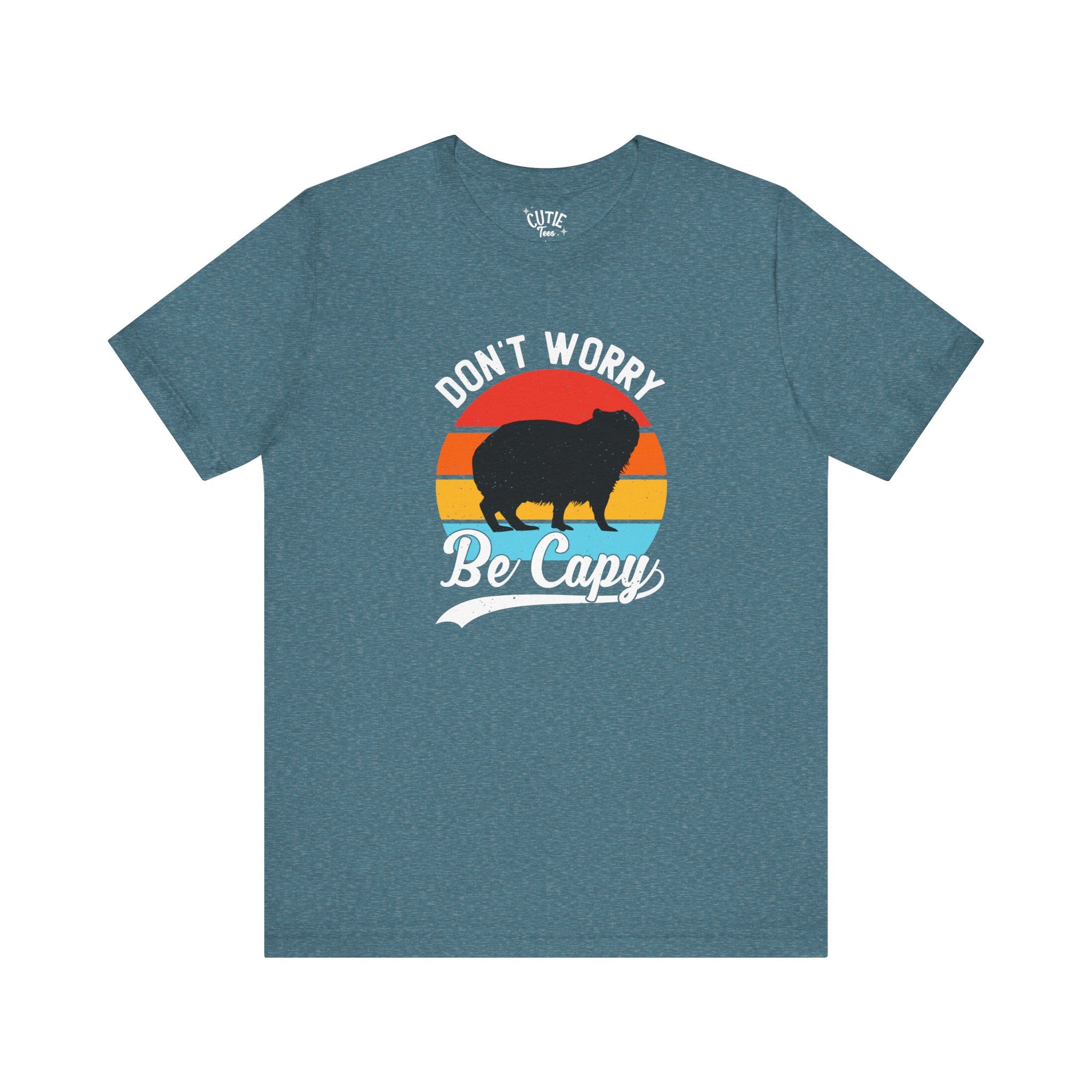 Capybara Lavers Tee, Don't Worry Be Capy, Funny Capybara Shirt, Unisex Graphic T-Shirt, Casual Gift for Animal Lovers, Retro Style Tee